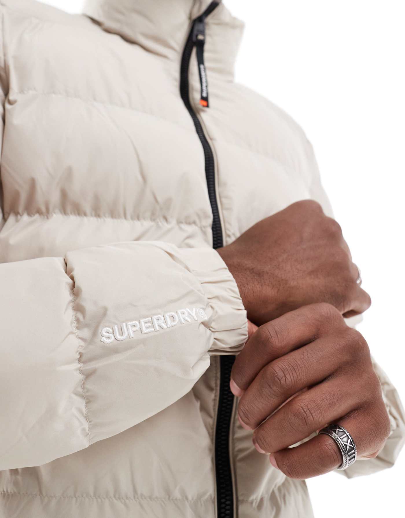 Superdry Sports puffer jacket in chateau gray