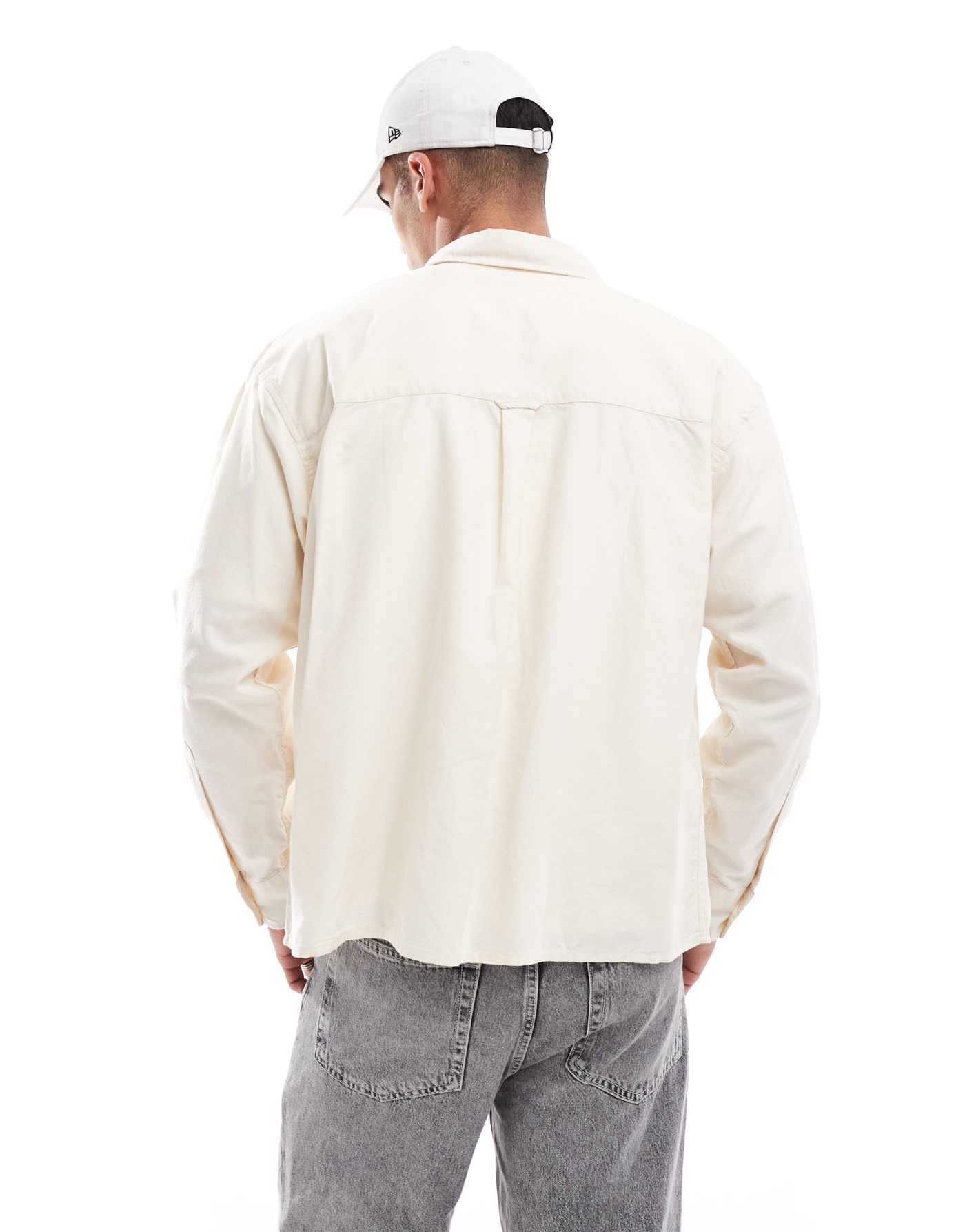 Cotton:On Cropped oxford long sleeve shirt in white