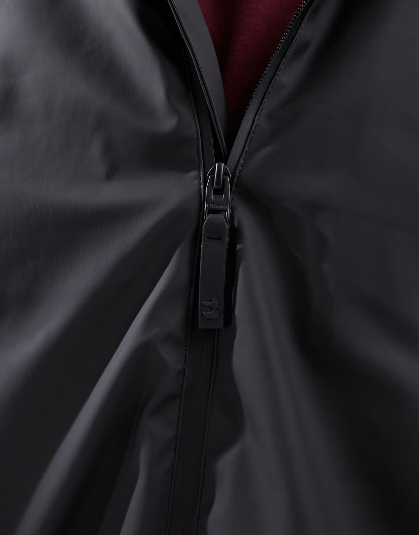 Bershka nylon tech raincoat in black