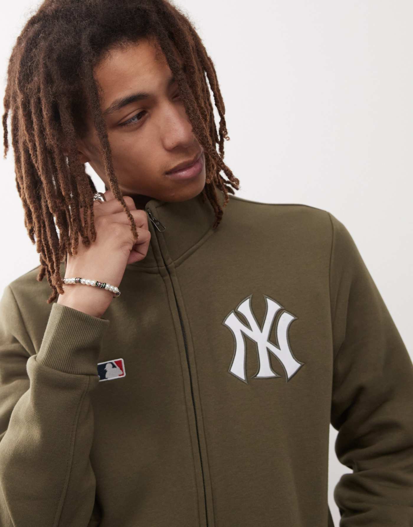 47 Brand  NY Yankees track jacket in khaki