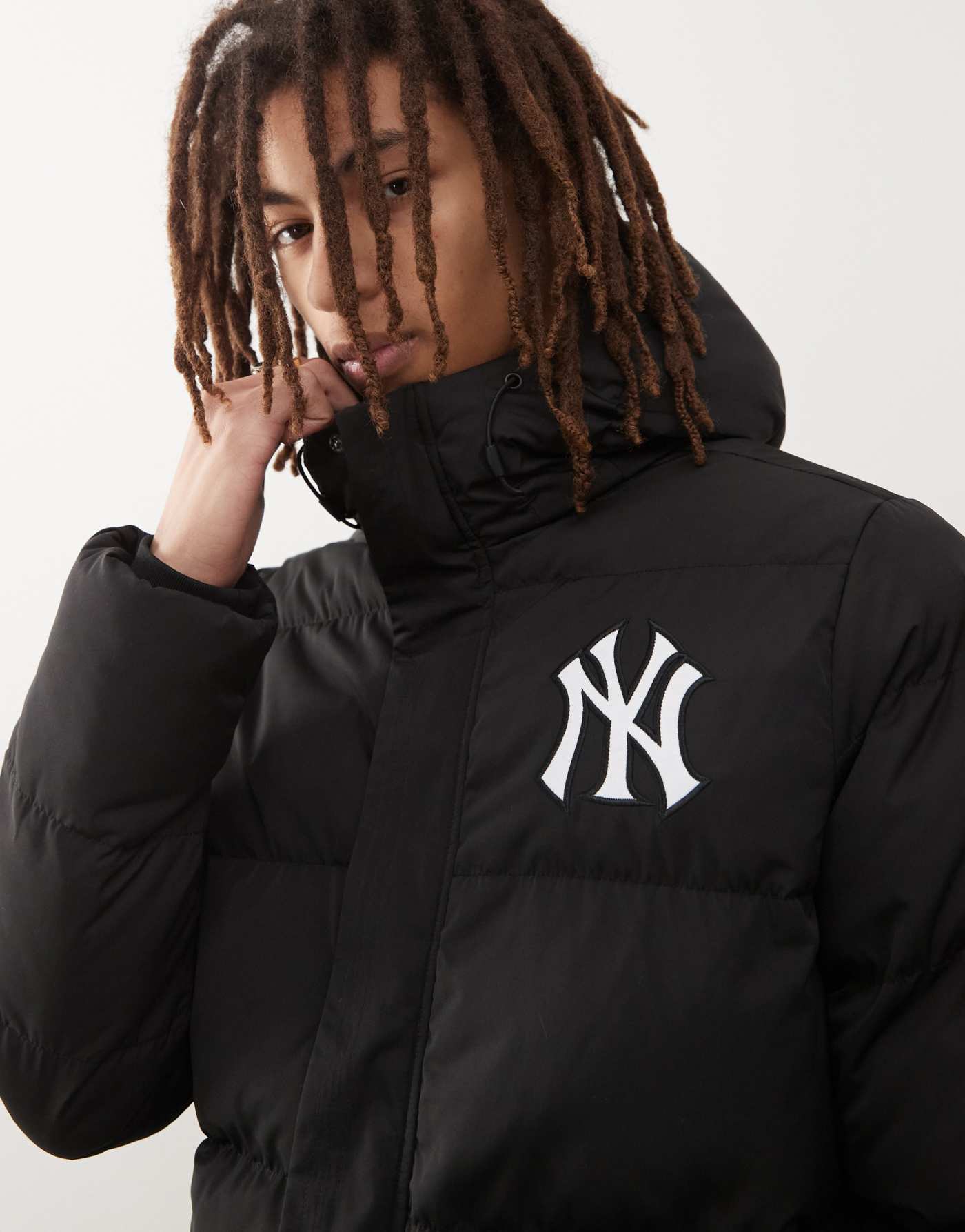 47 Brand LA Dodgers padded hooded coat in black