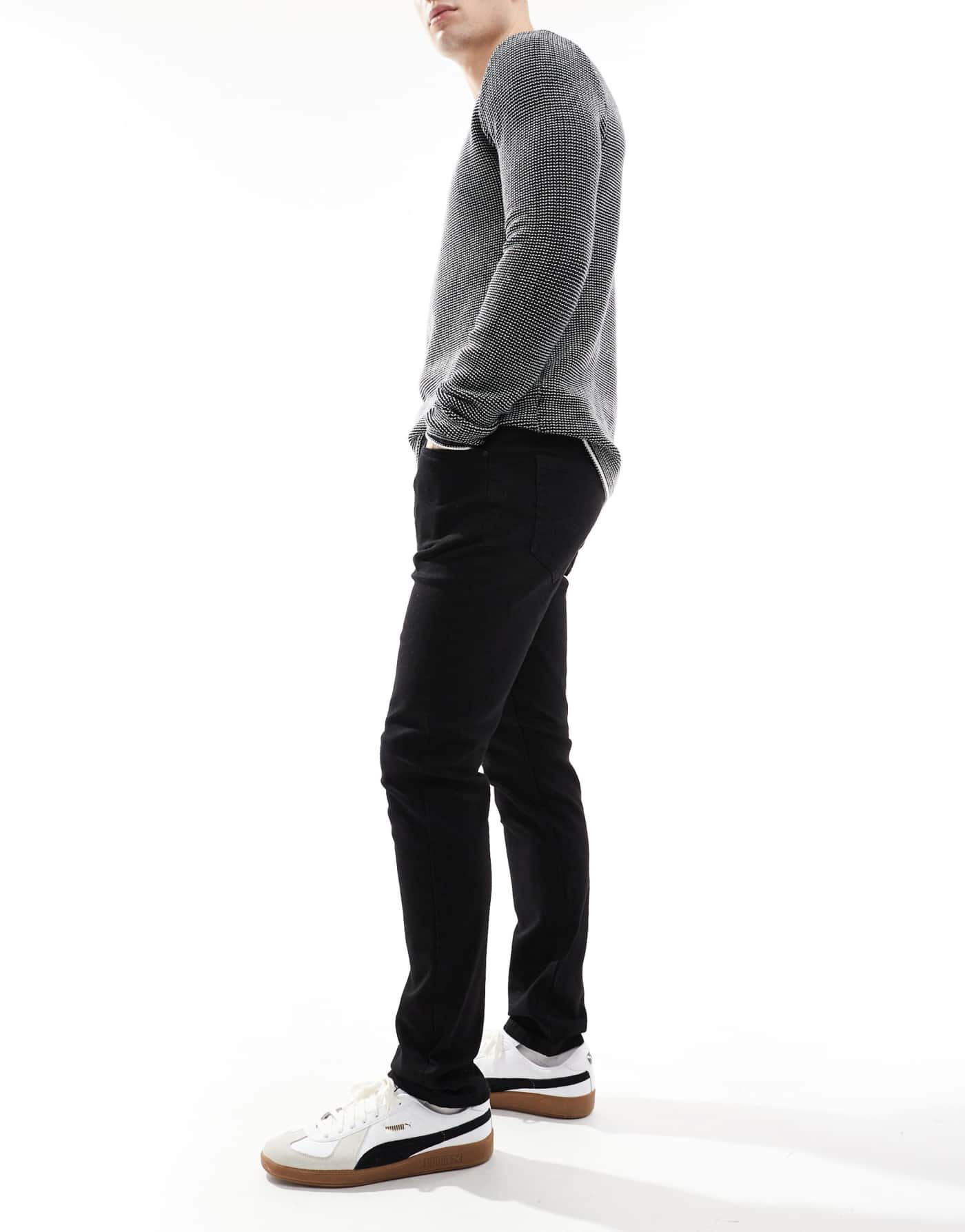 Threadbare slim fit jeans in black