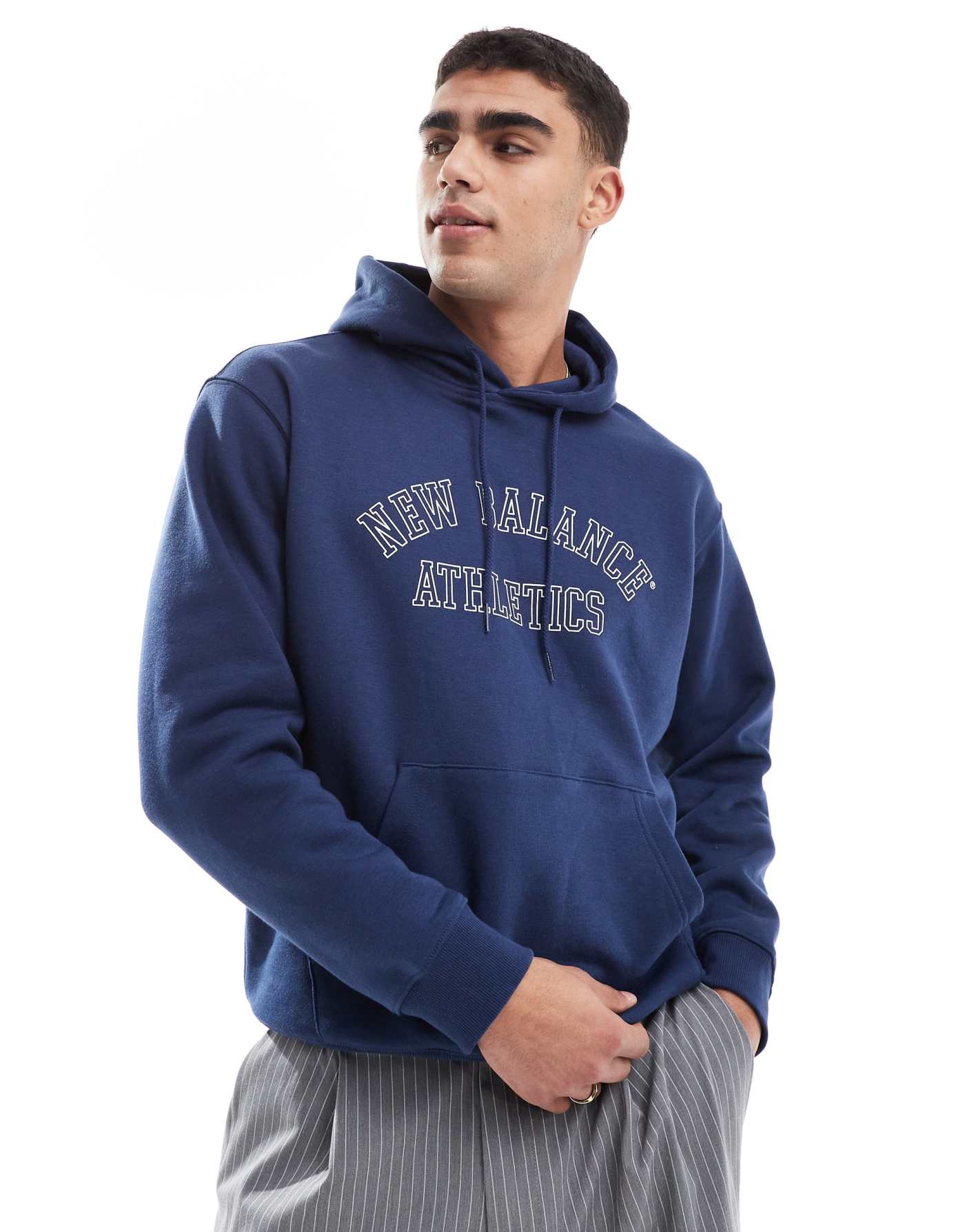 New Balance Graphic hoodie in nb navy