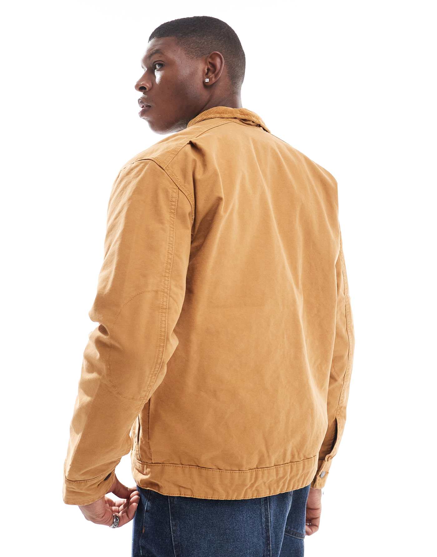 Timberland Washed canvas insulated jacket in wheat boot