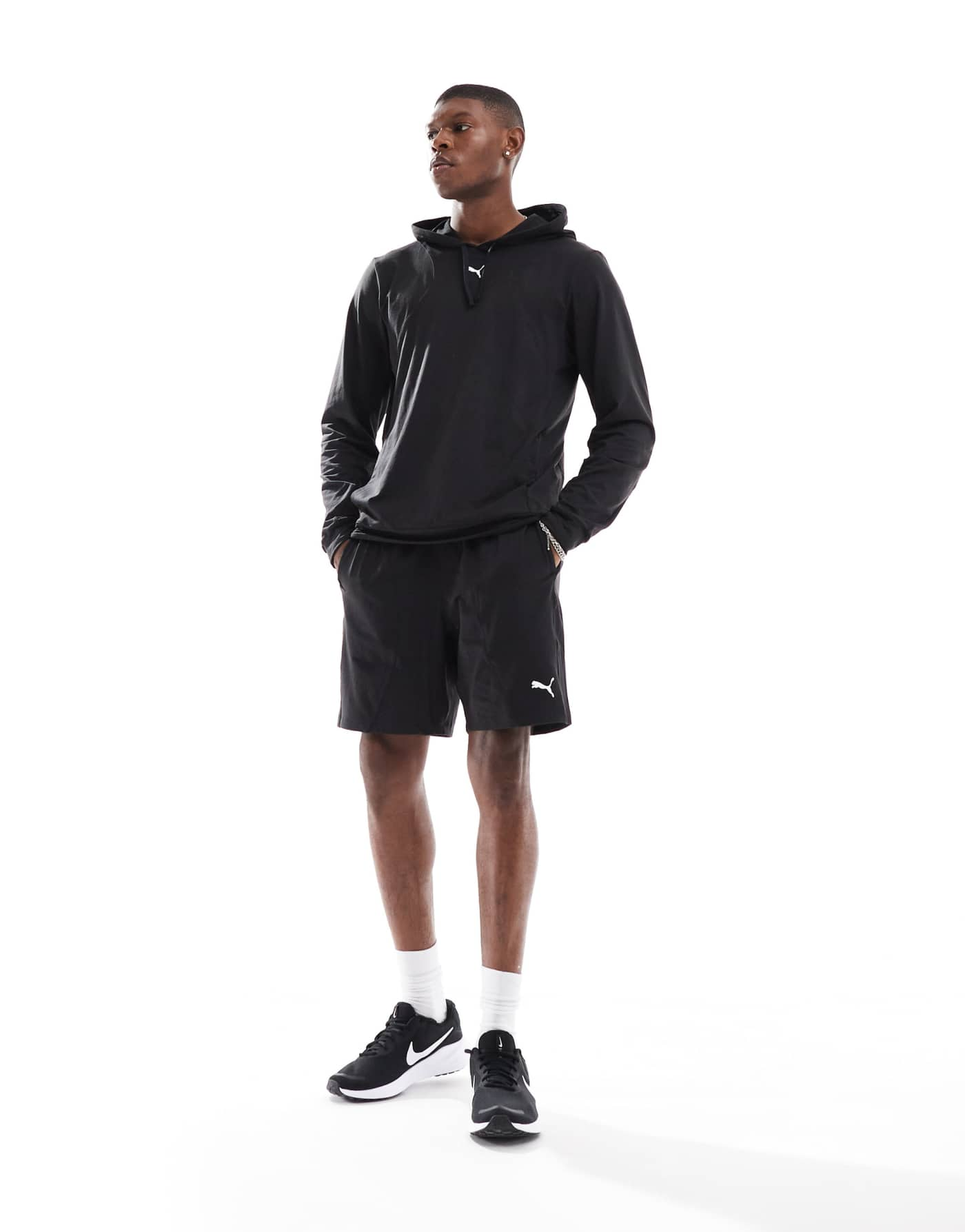 Puma Cloudspun 7" knit shorts in puma black