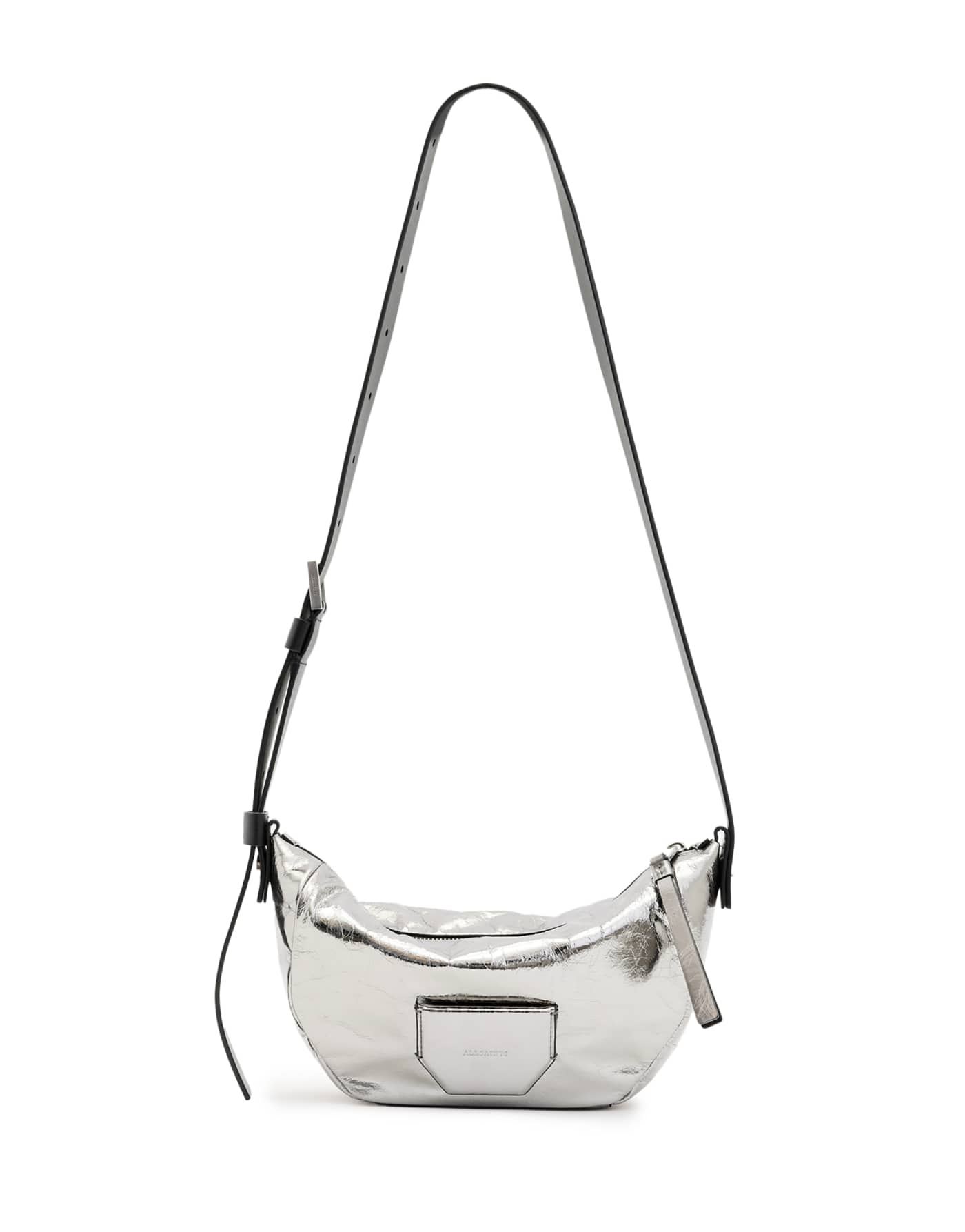 Allsaints Madea crossbody bag in gunmetal grey