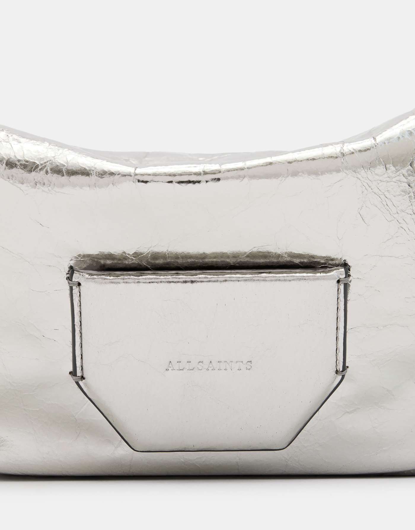 Allsaints Madea crossbody bag in gunmetal grey