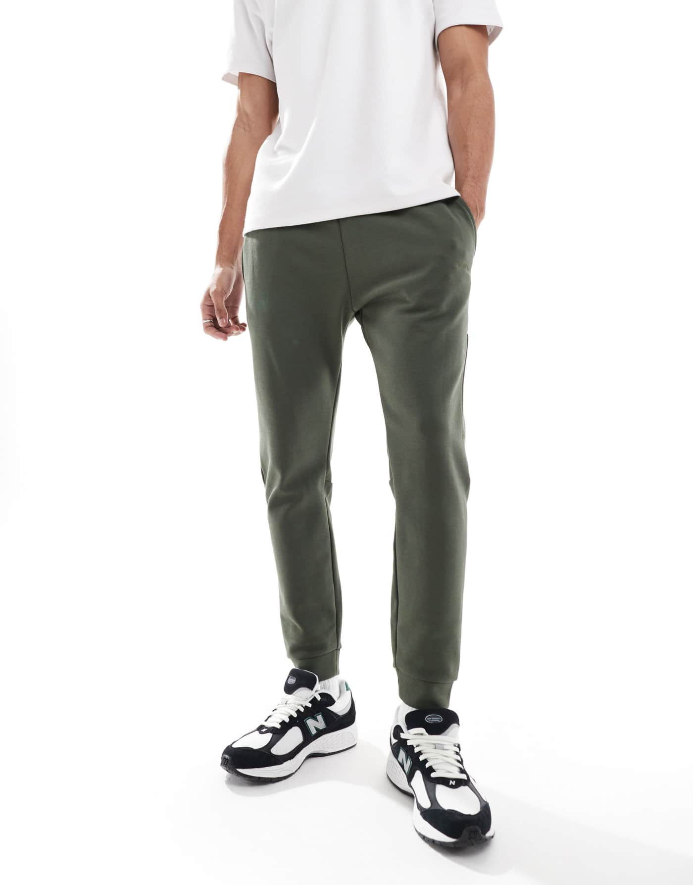 Superdry Tech tapered jogger in dark moss green