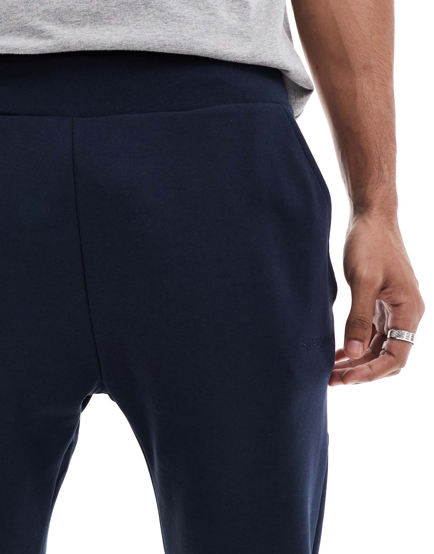 Superdry Tech tapered jogger in deep navy