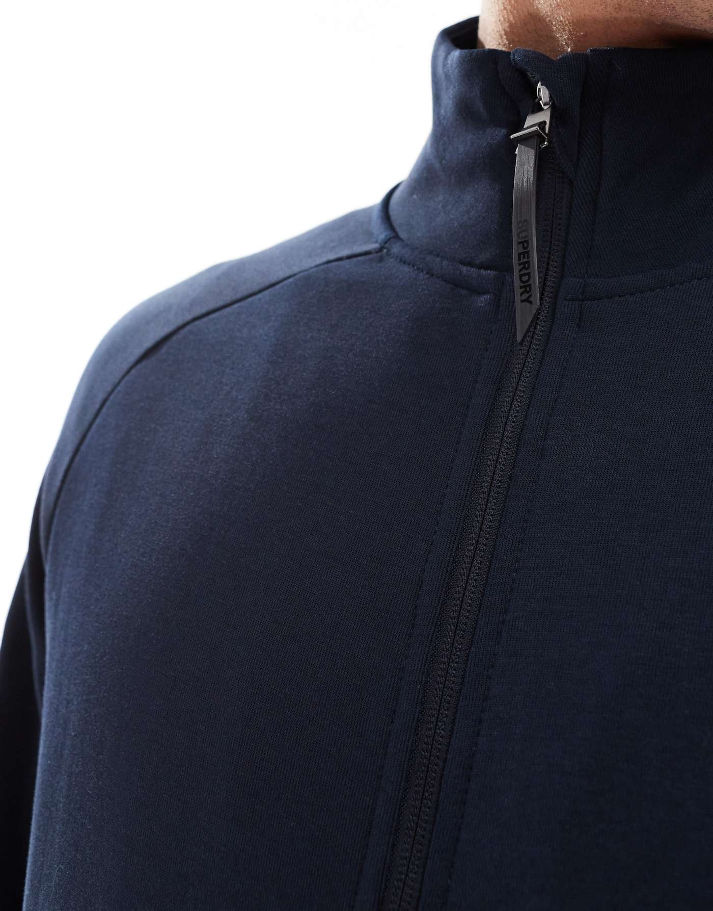 Superdry Tech loose track top in deep navy