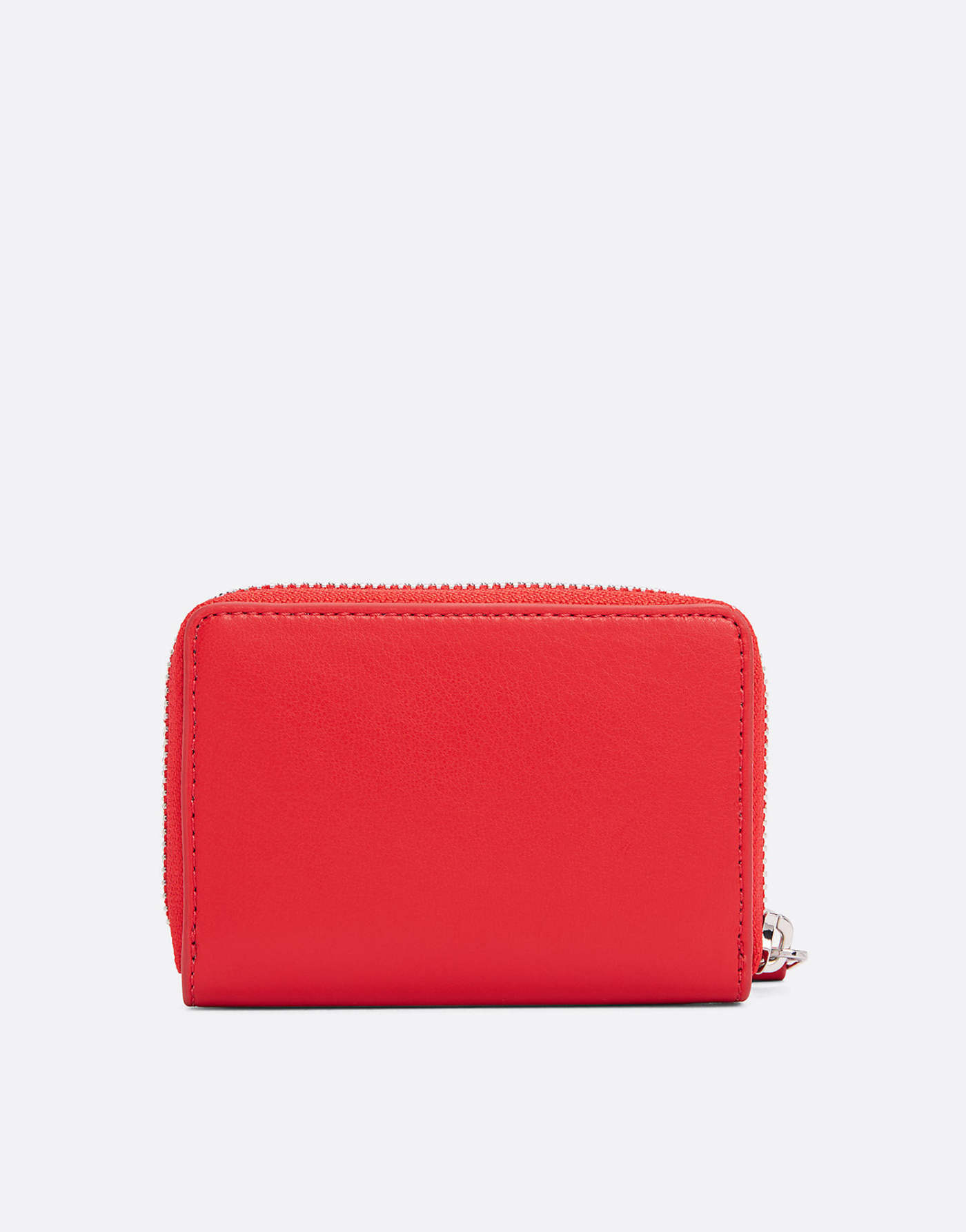 Tommy Jeans Logo plaque zip-around wallet in bright red