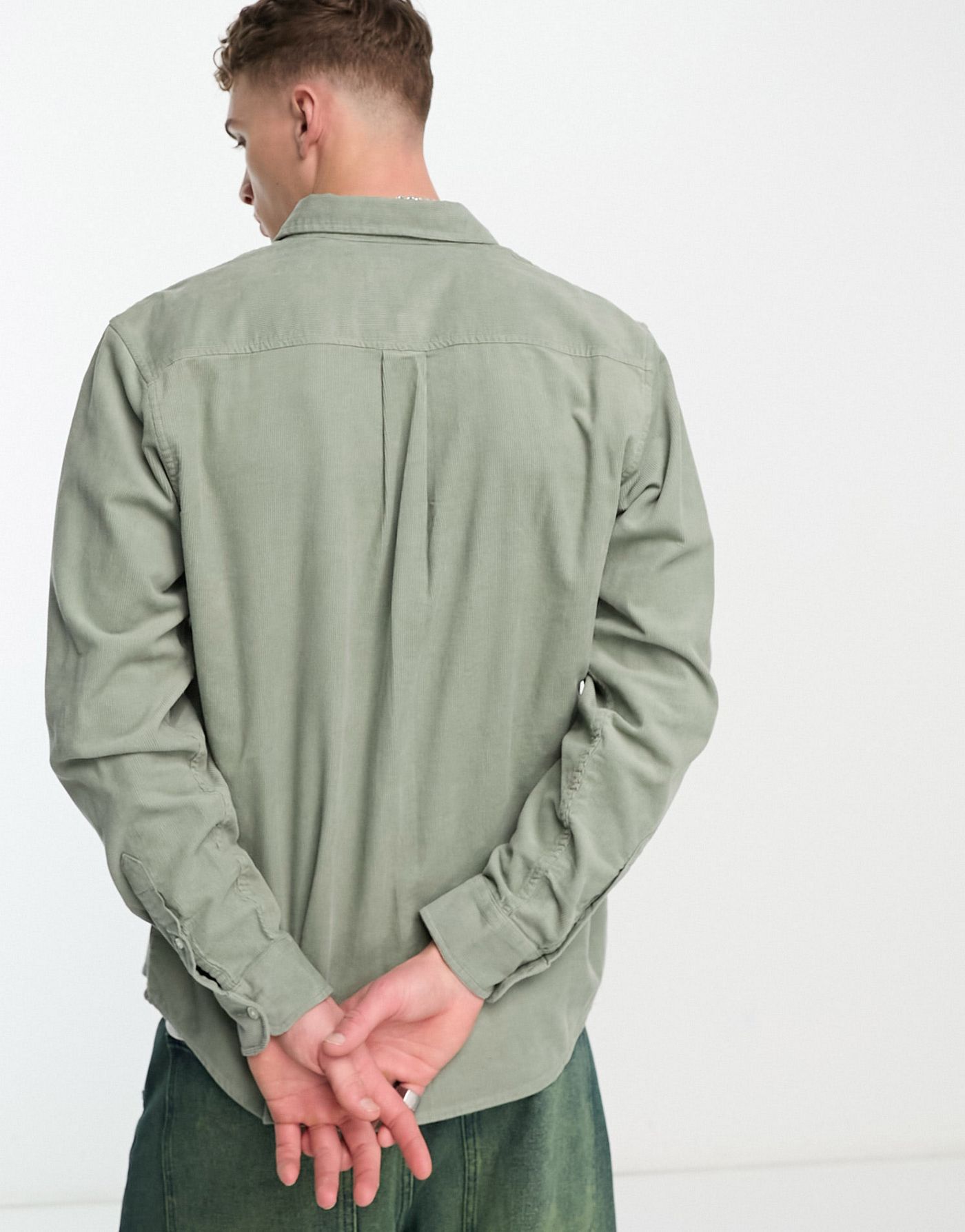 Carhartt WIP madison corduroy shirt in green