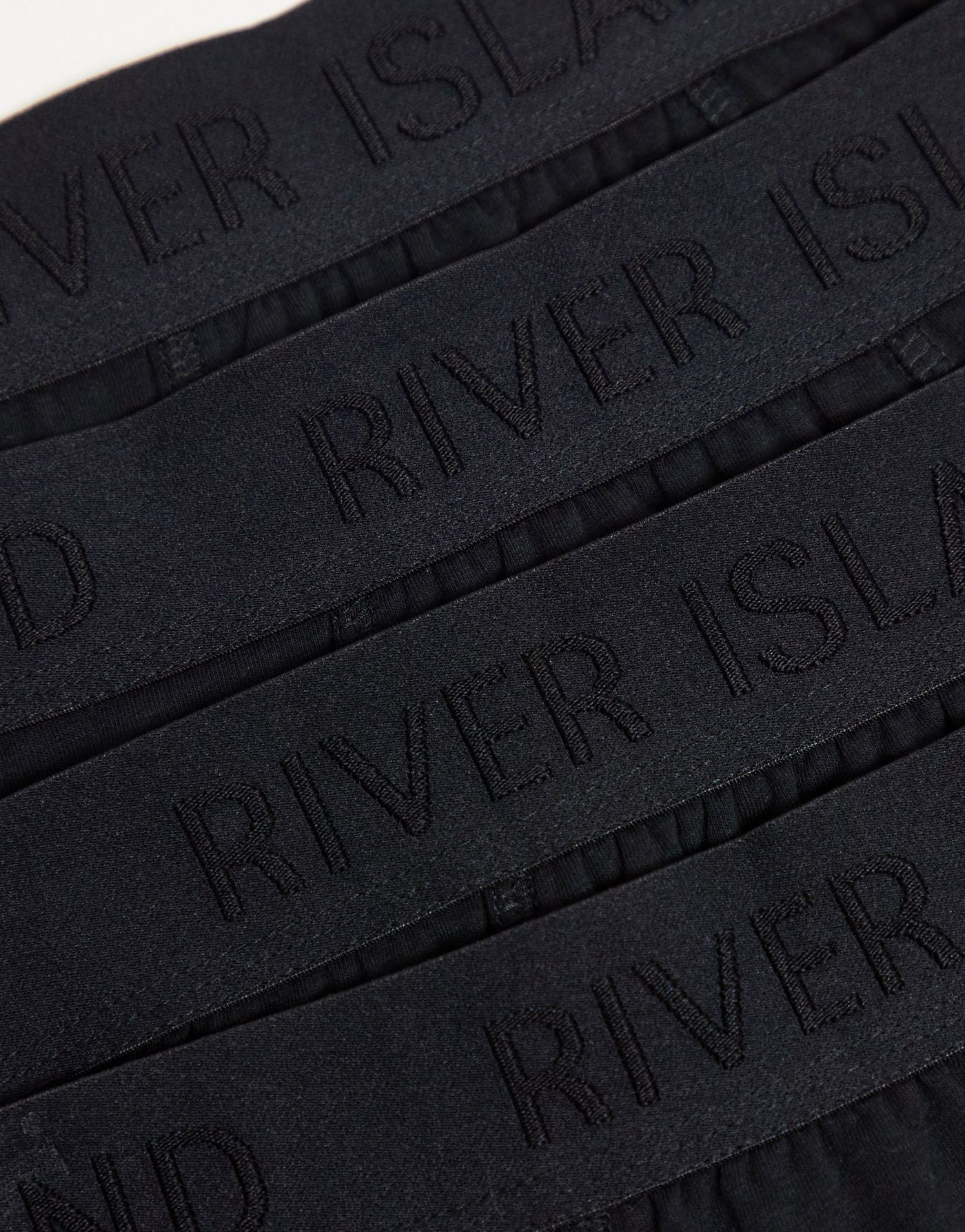 River Island 4 pack trunks in black