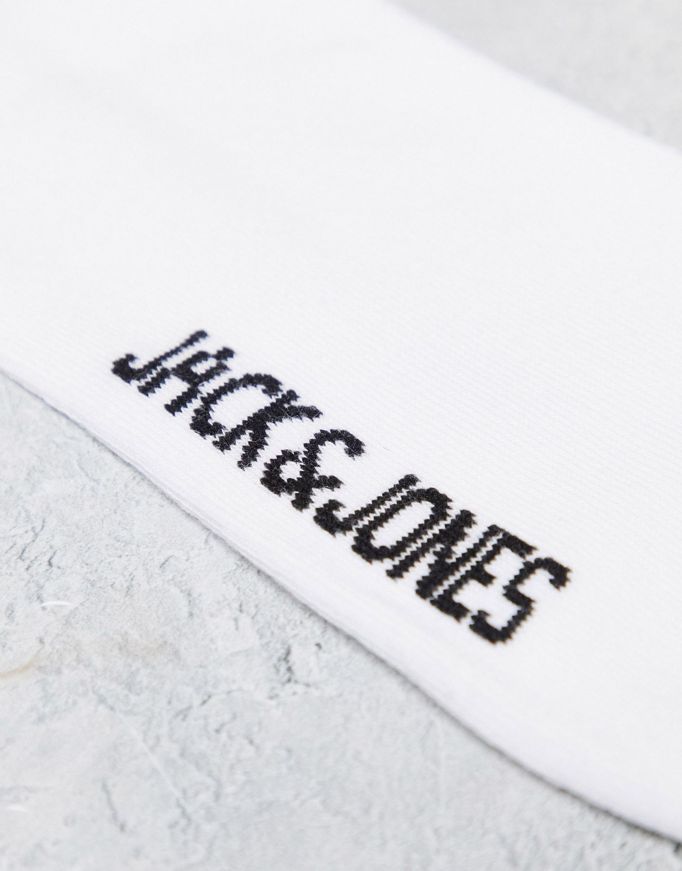 Jack & Jones 5 pack tennis socks with print in white