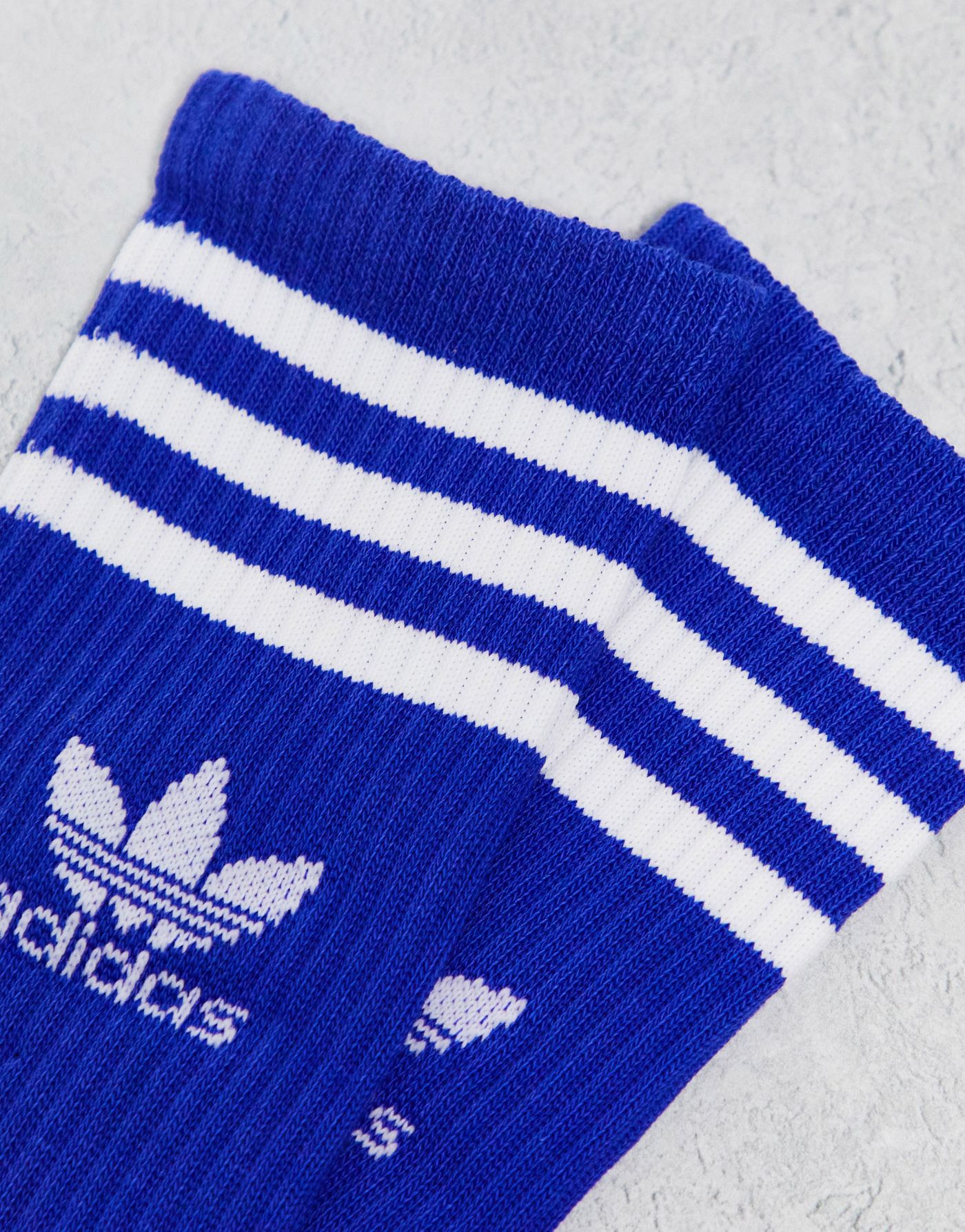 adidas Originals mid cut socks in colbalt blue/white