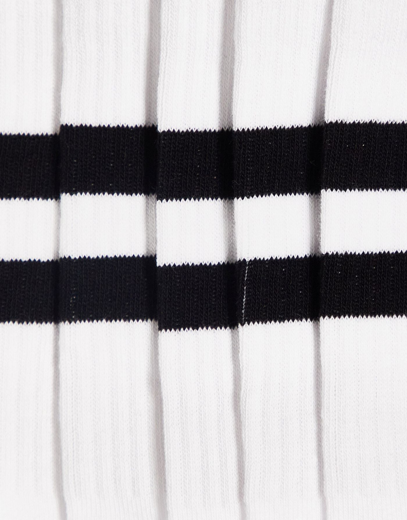 ASOS DESIGN 5 pack sport socks in white with black stripe