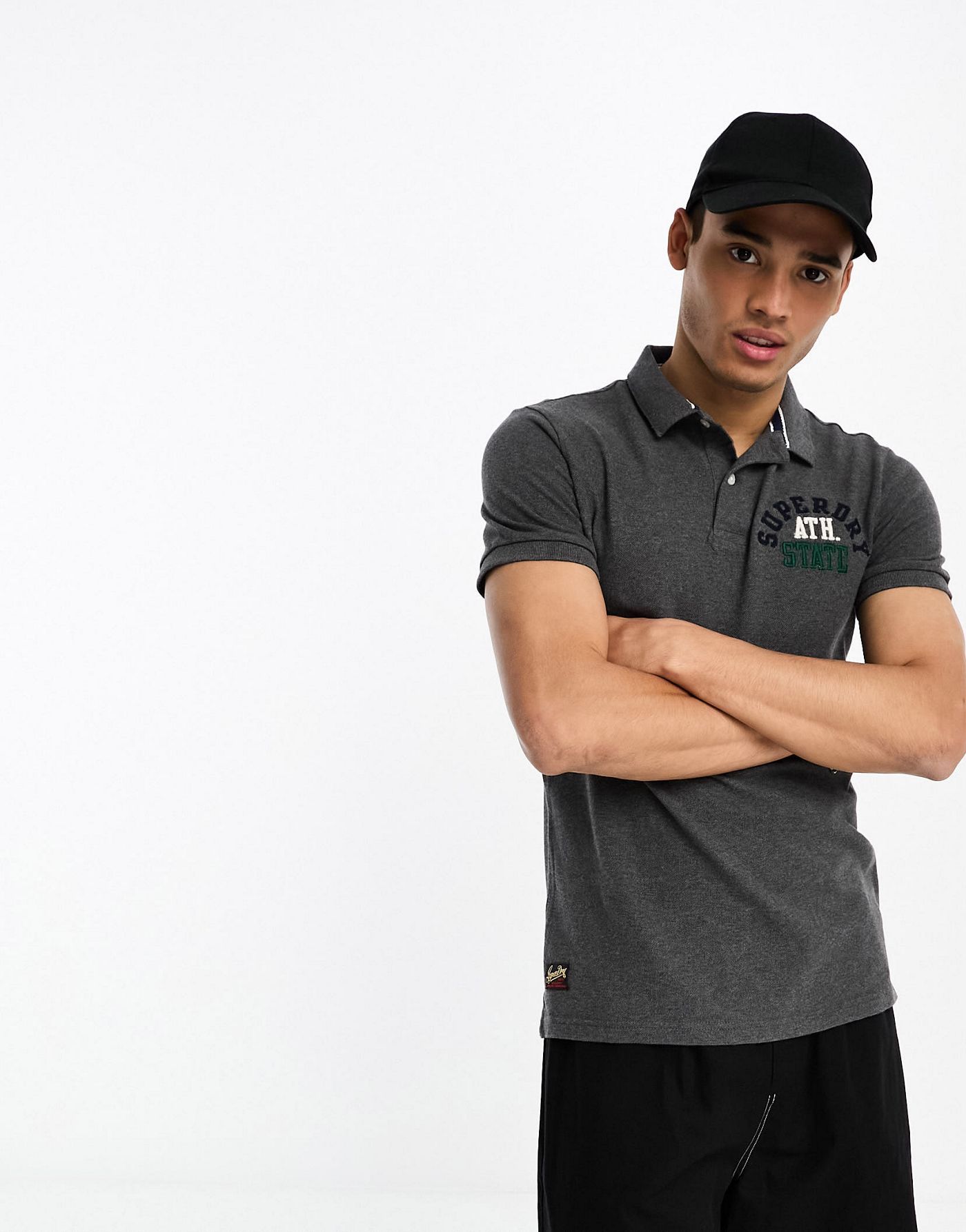 Superdry vintage superstate polo in grey
