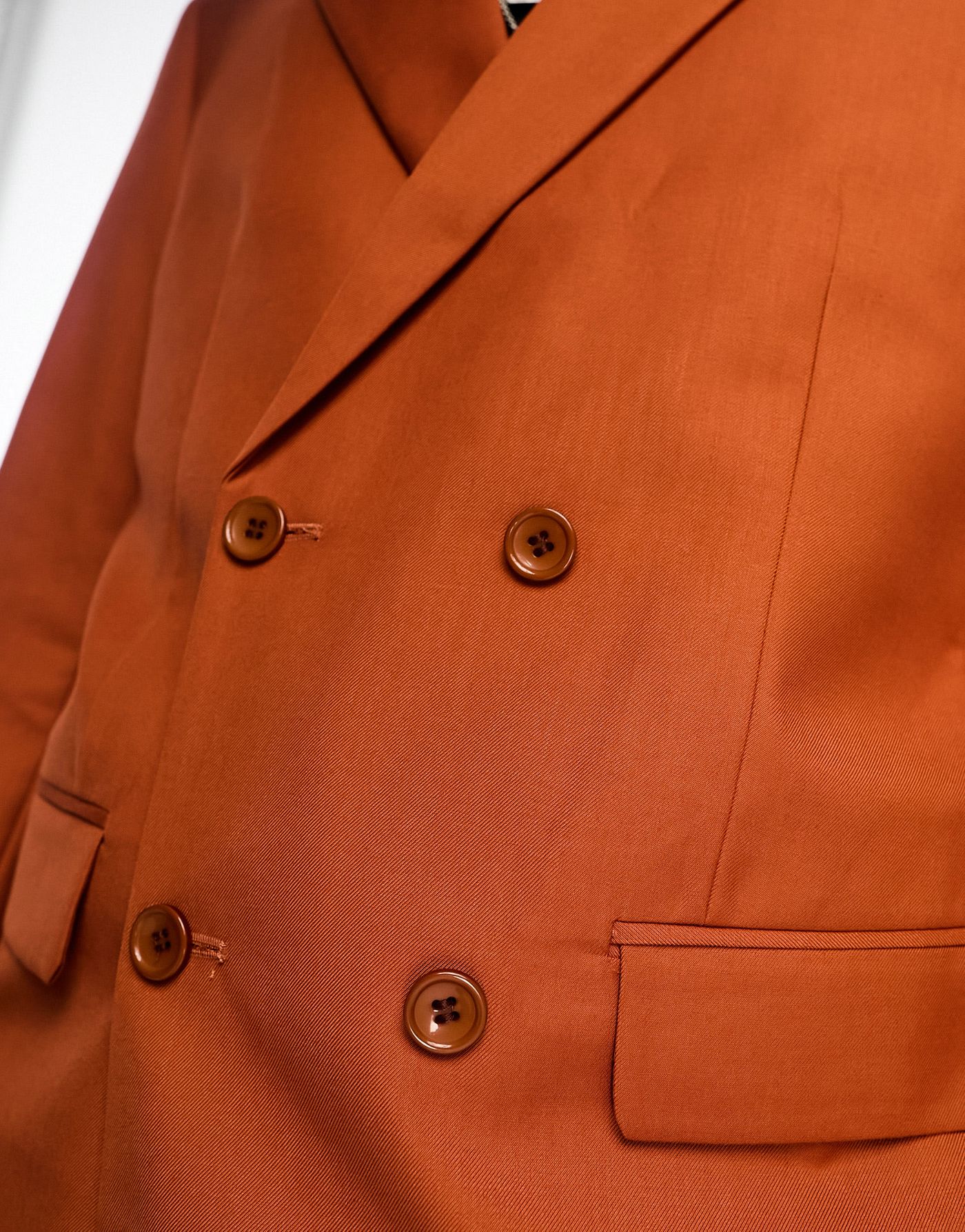 Sixth June oversized double breasted suit jacket in burnt orange