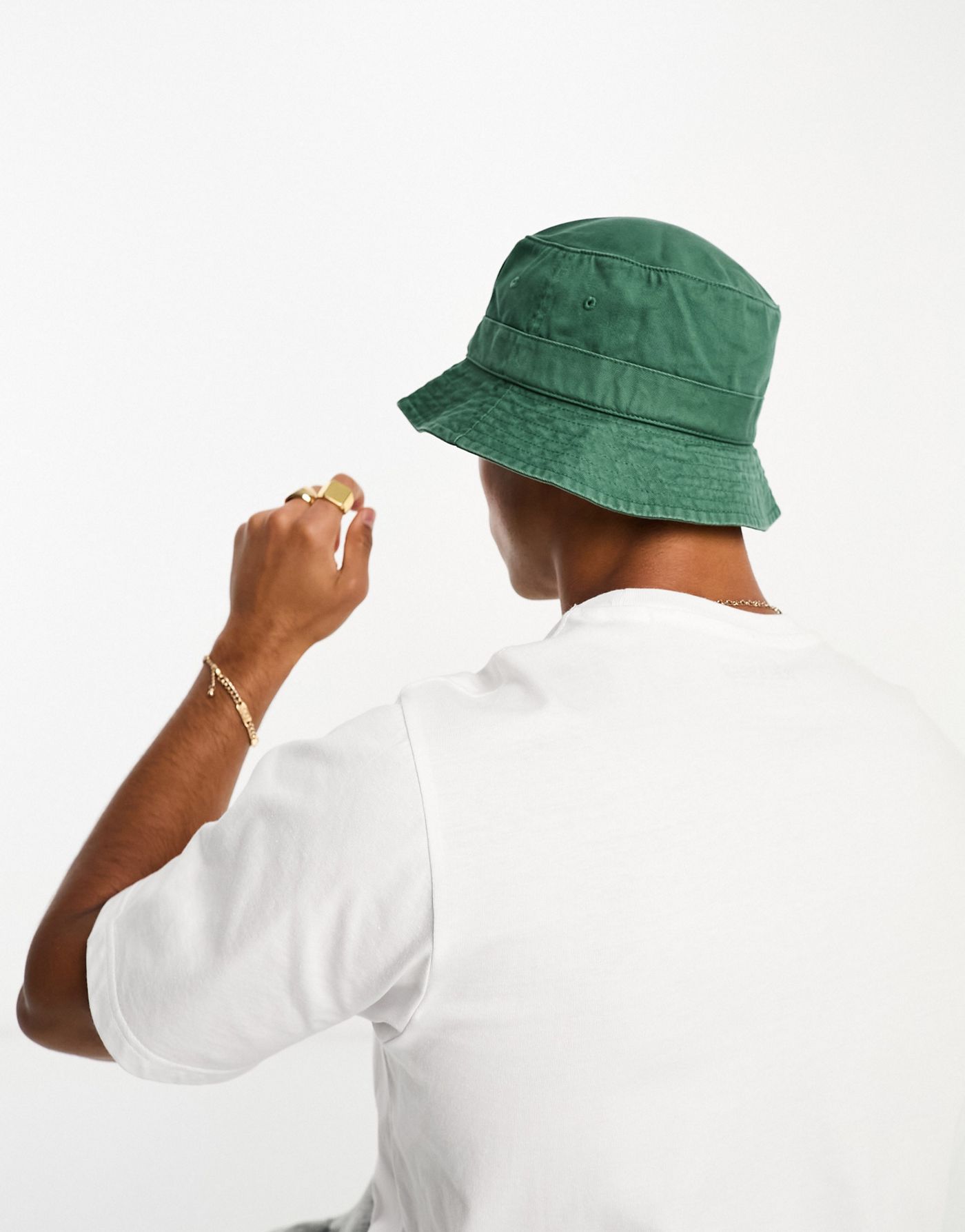 Polo Ralph Lauren bucket hat in green with pony logo