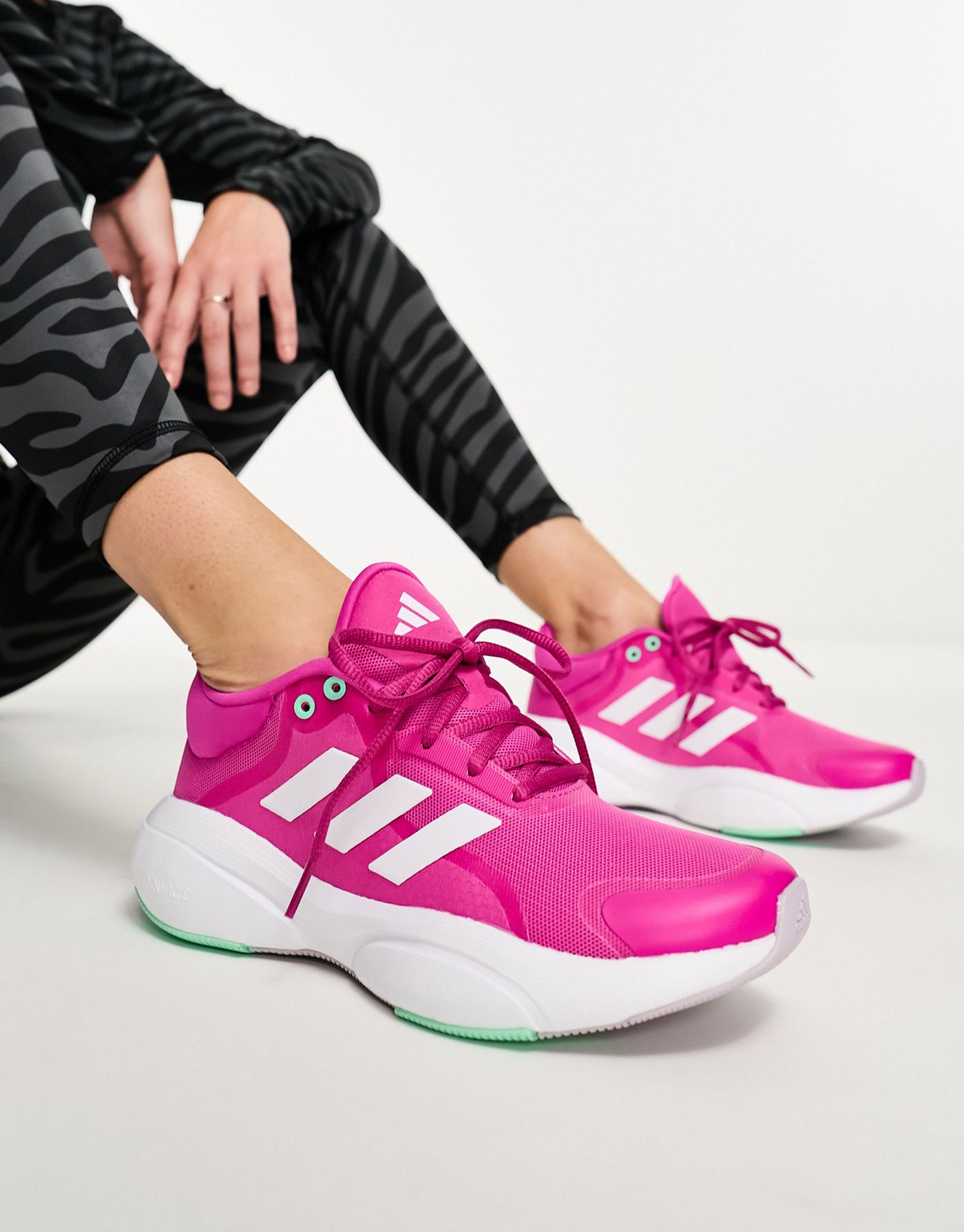 adidas Running Response trainers in pink