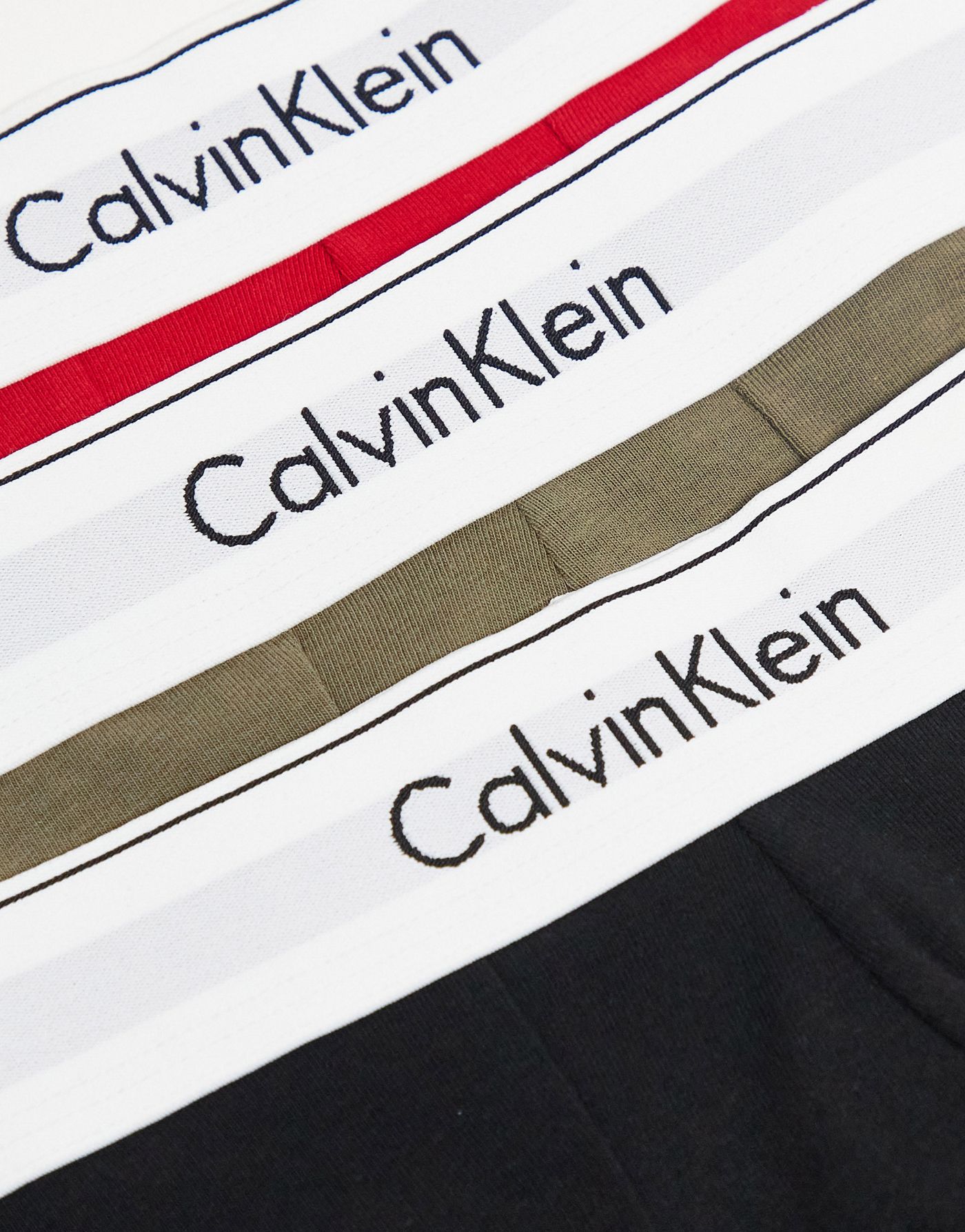 Calvin Klein 3 pack cotton stretch trunks in  multi