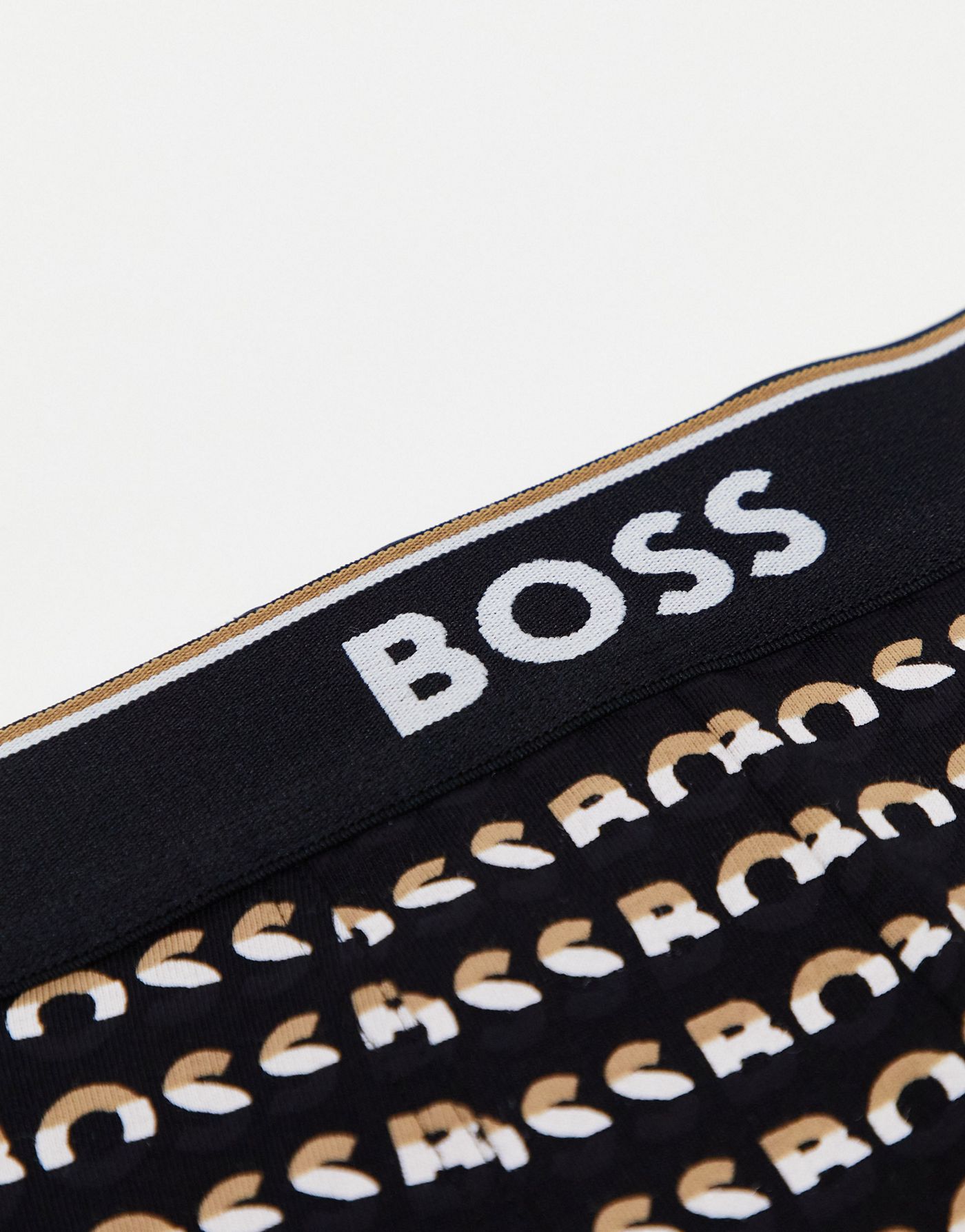 Boss Bodywear power 3 pack trunks in black, navy and logo design