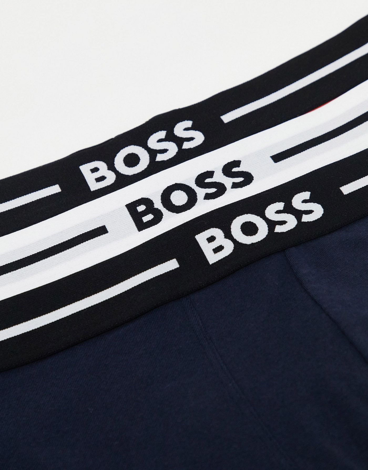 Boss Bodywear bold 3 pack trunks in black and orange 