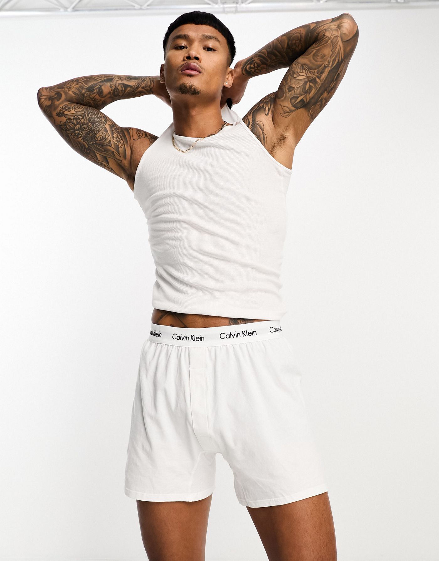 Calvin Klein 2 pack boxer shorts in multi 