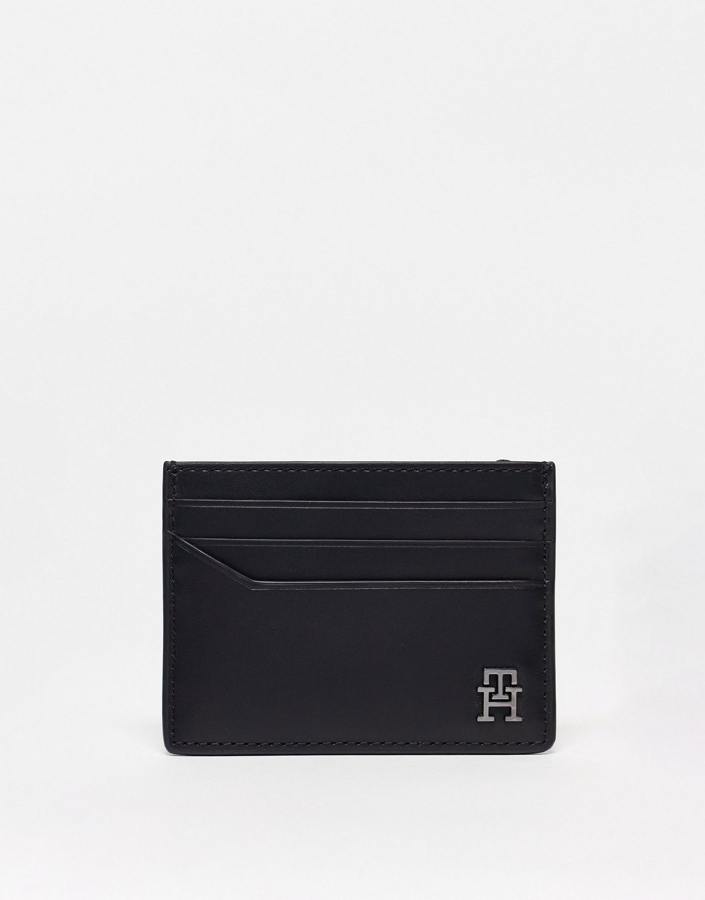 Tommy Hilfiger modern leather card holder in black