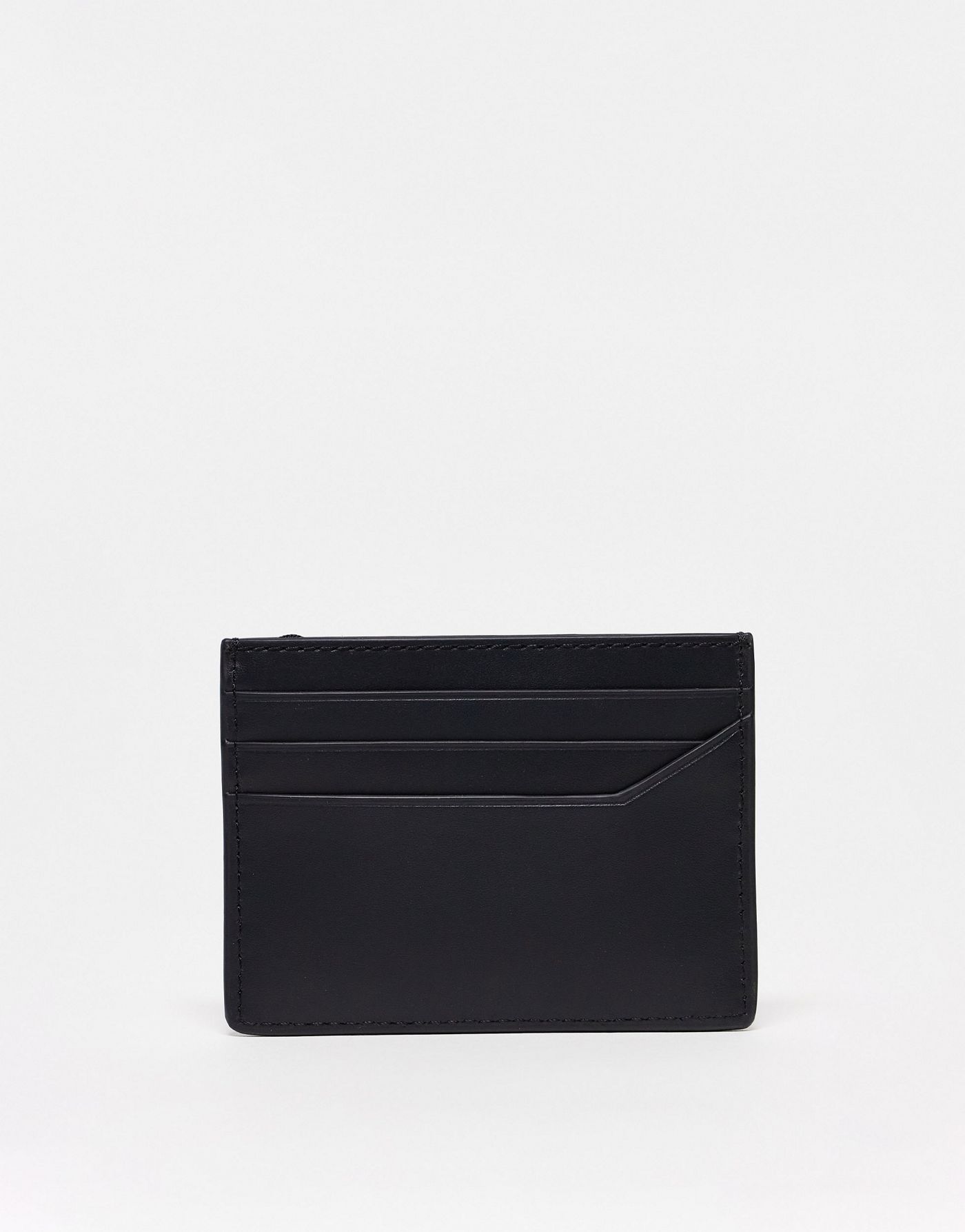 Tommy Hilfiger modern leather card holder in black