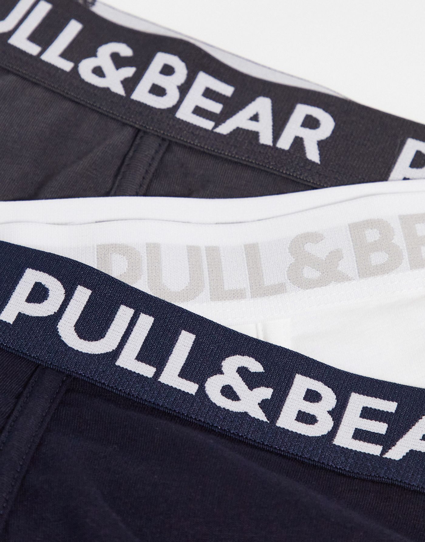 Pull&Bear 3 pack boxers in white, grey and navy 