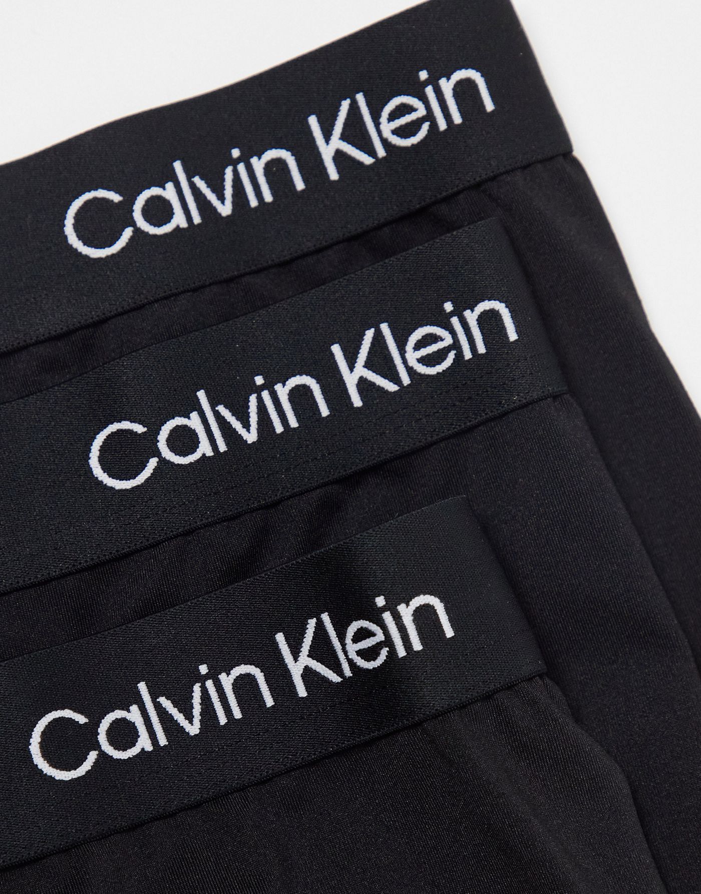 Calvin Klein CK 96 3 pack cotton low rise trunks in black