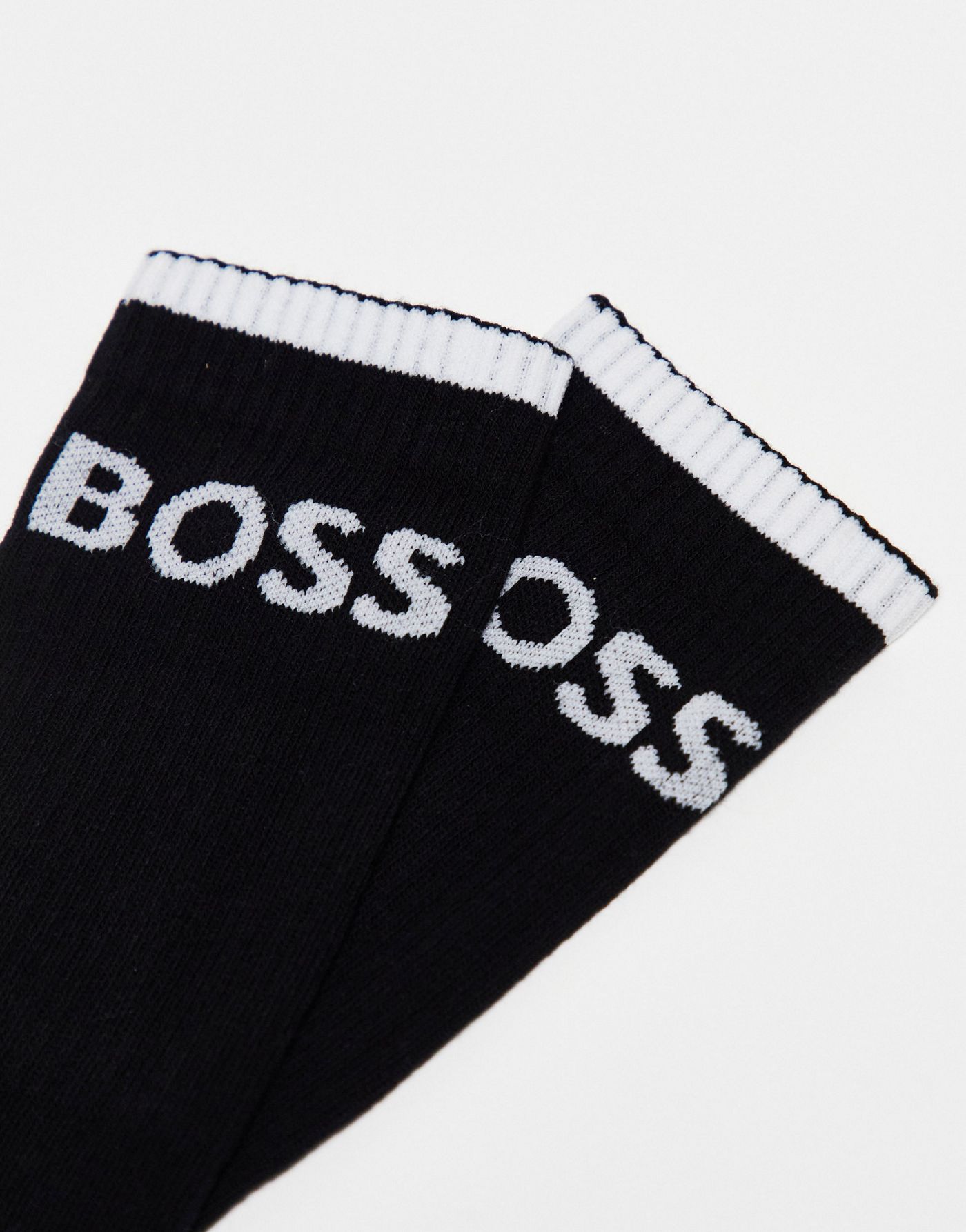 Boss Bodywear 6 pack logo ribbed socks in black