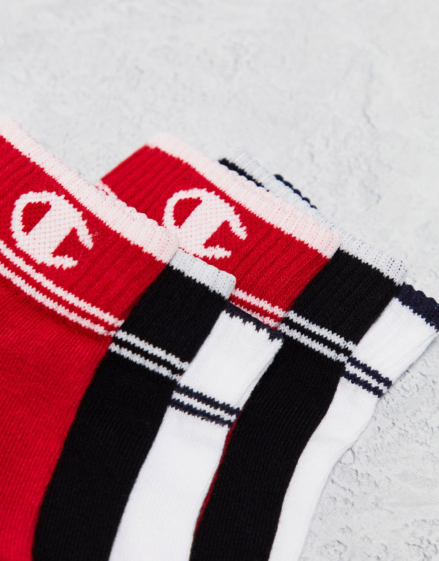 Champion ankle socks in red white navy 3 pack