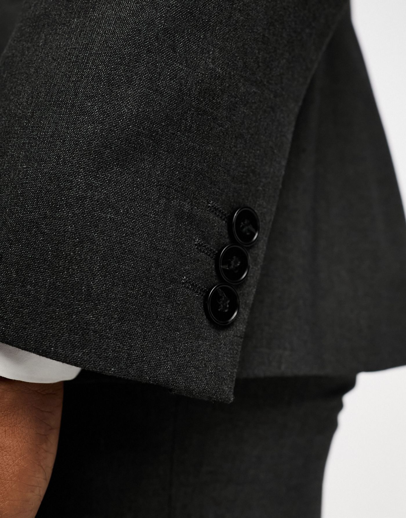 ASOS DESIGN slim suit jacket in charcoal