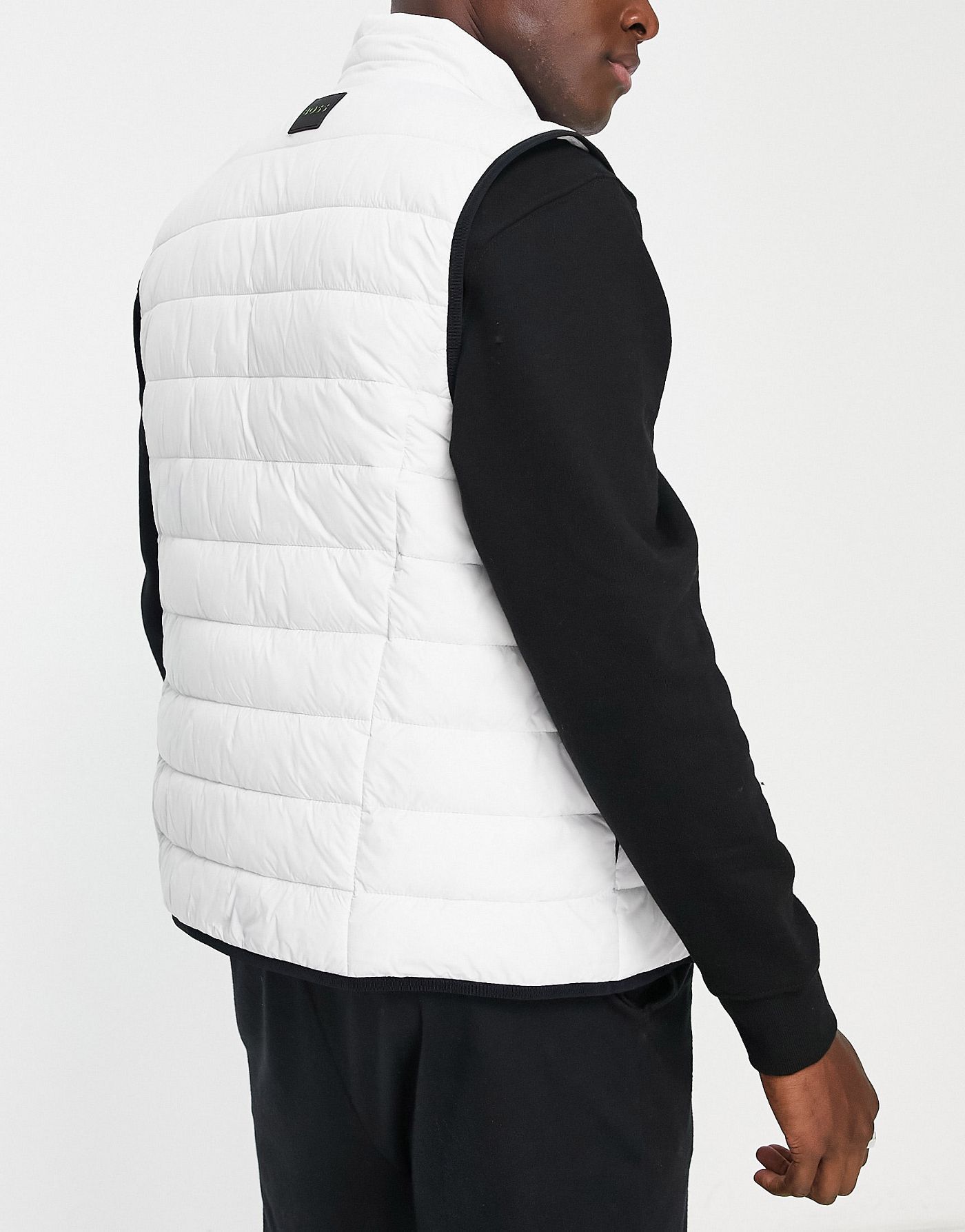 BOSS Athleisure Thor quilted gilet in white