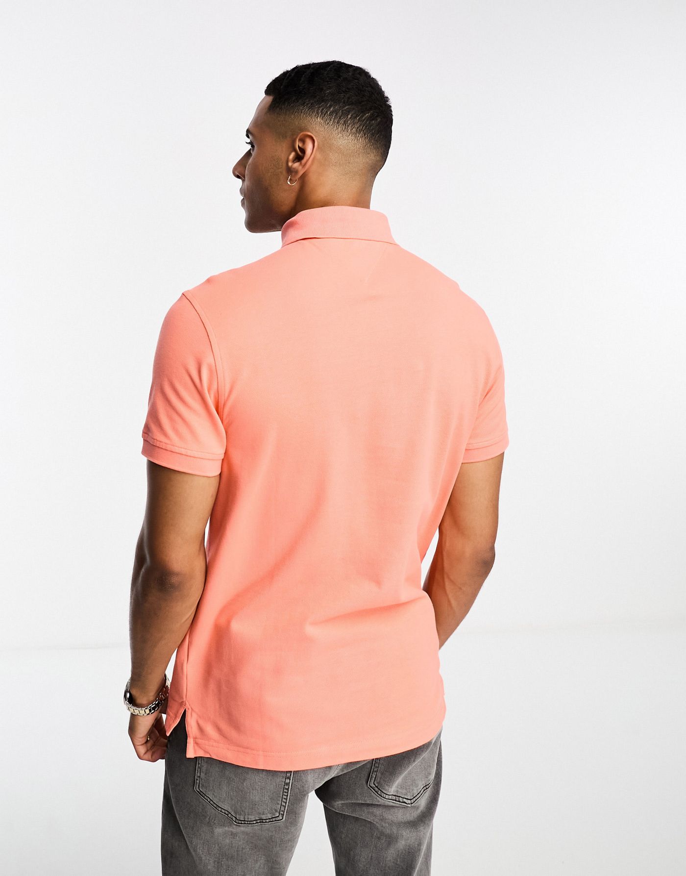 Tommy Hilfiger 1985 slim fit polo top in apricot 