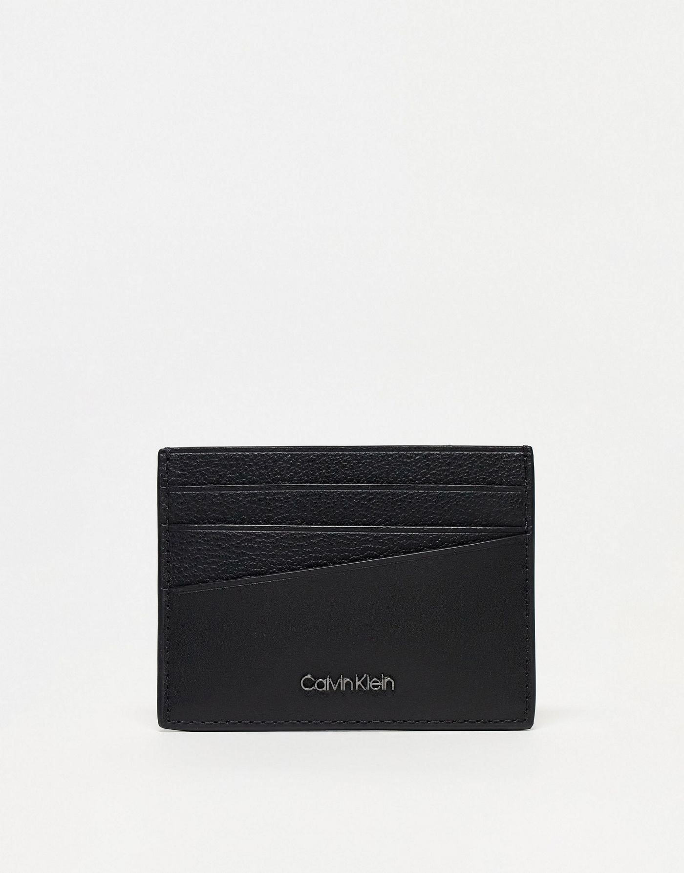 Calvin Klein diagonal cardholder in black