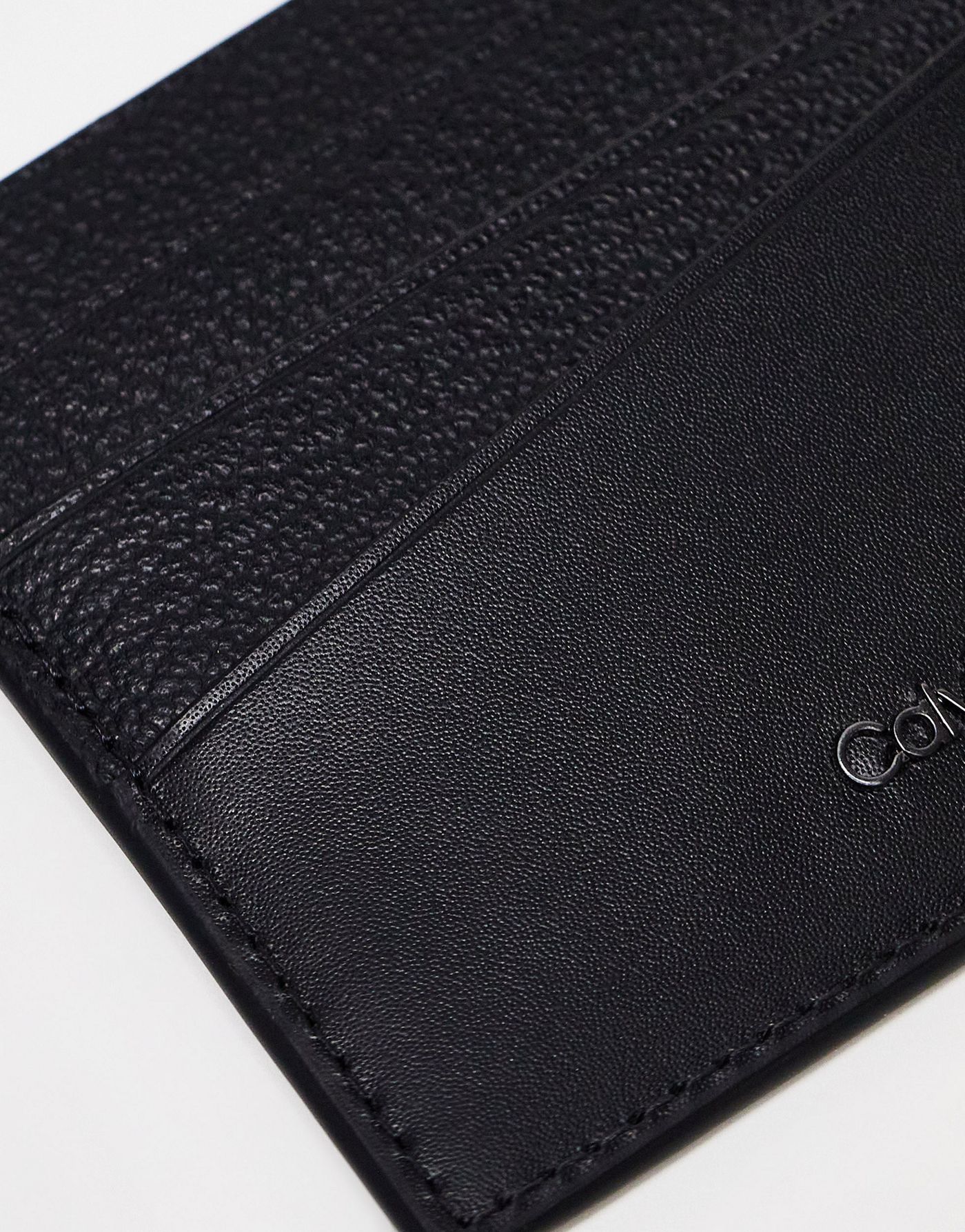 Calvin Klein diagonal cardholder in black