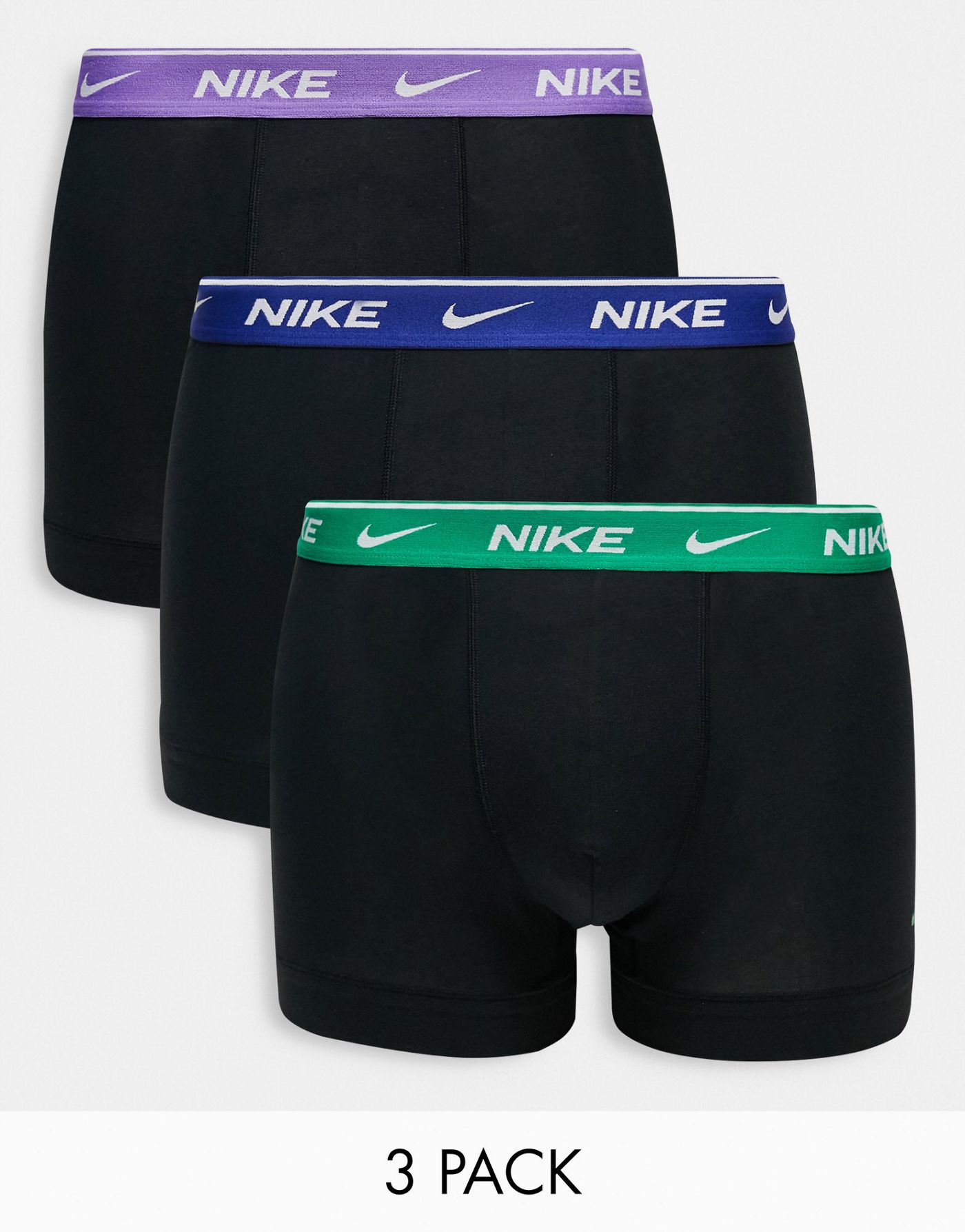 Nike 3 pack Dri-Fit cotton stretch trunks in multi