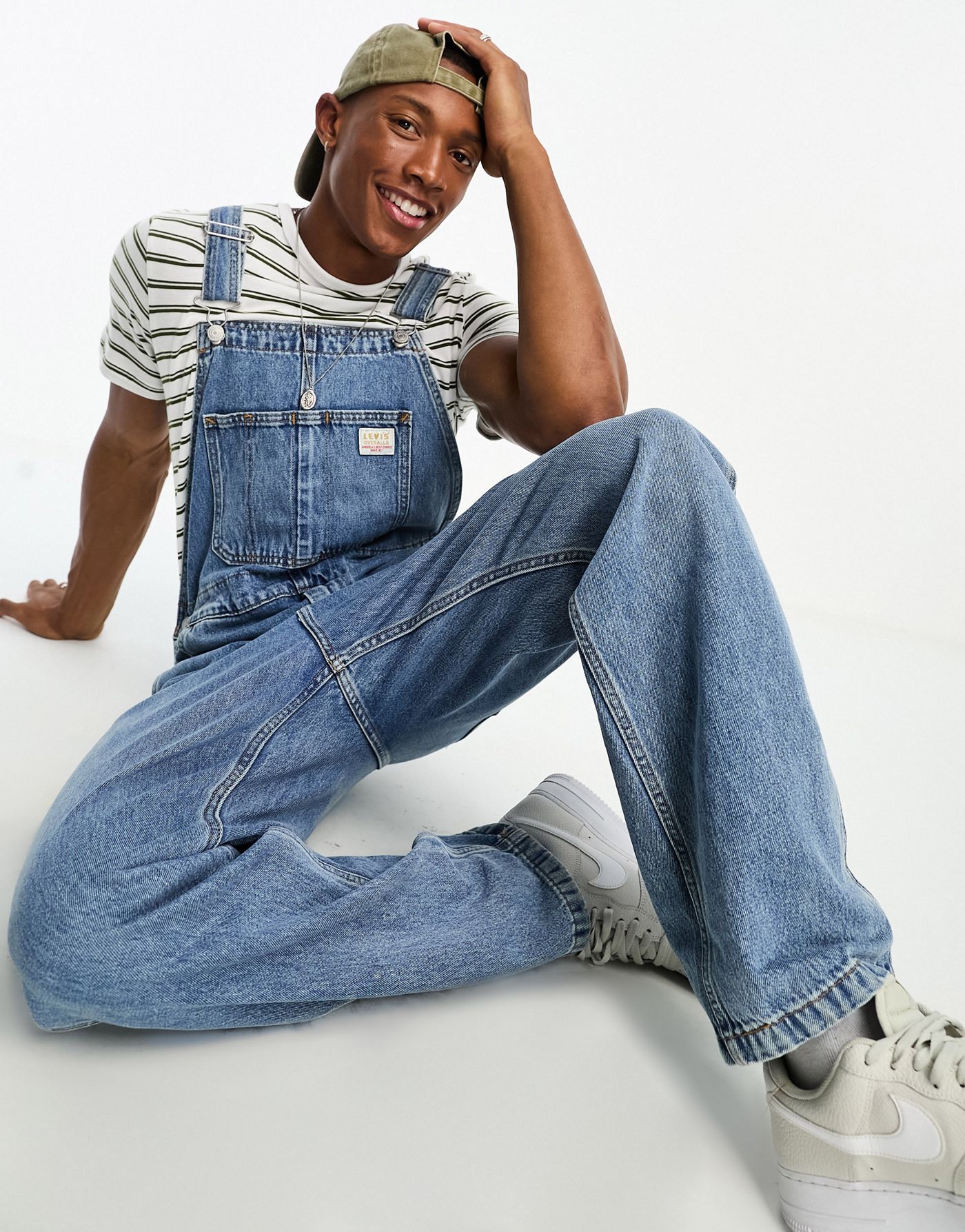 Levi's Workwear capsule Denim overalls in mid blue wash