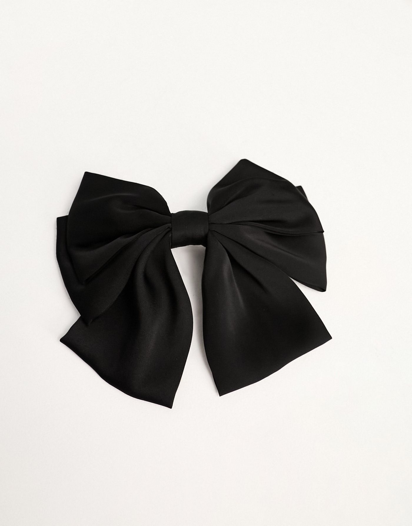 Monki bow hair clip in black