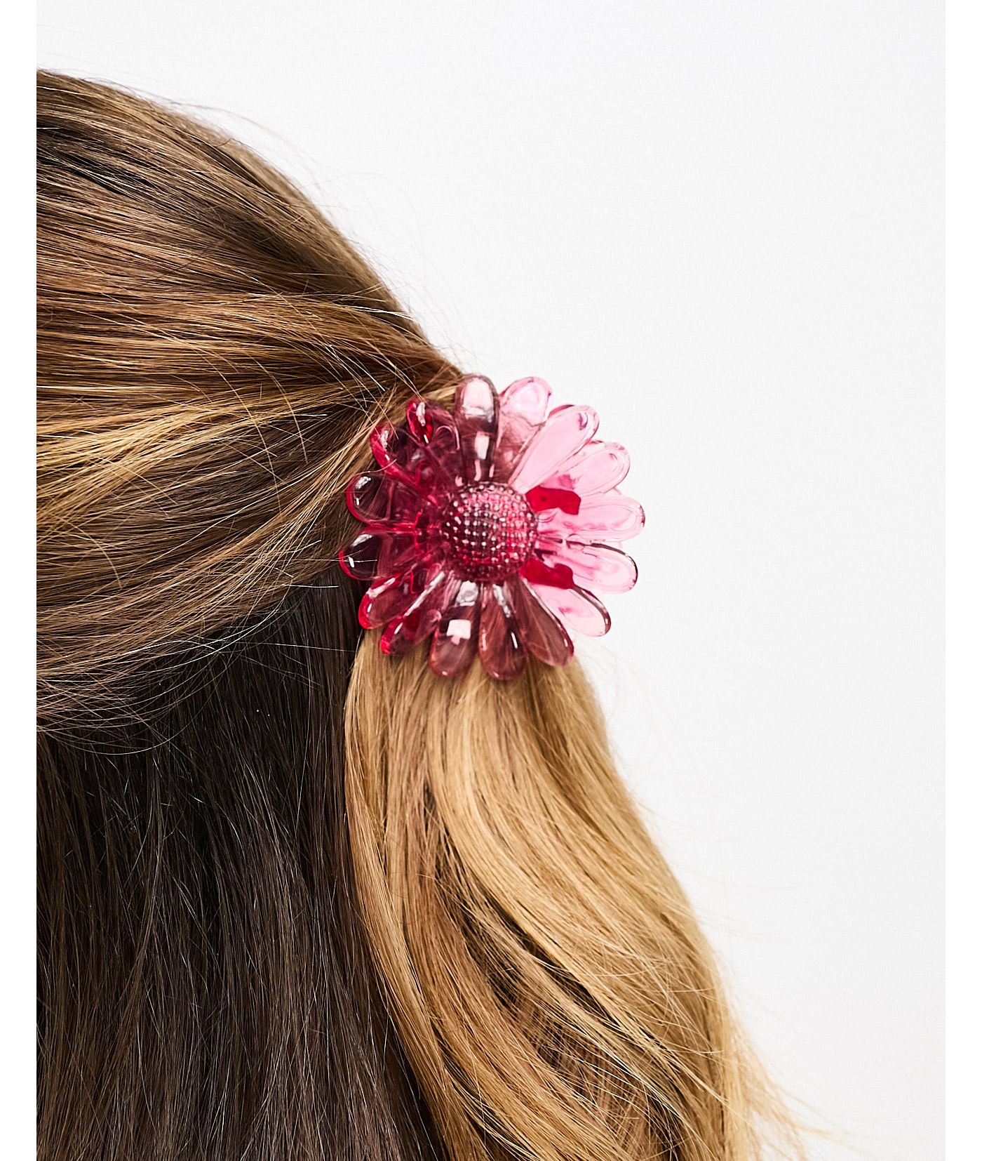 Monki flower hair claw in pink