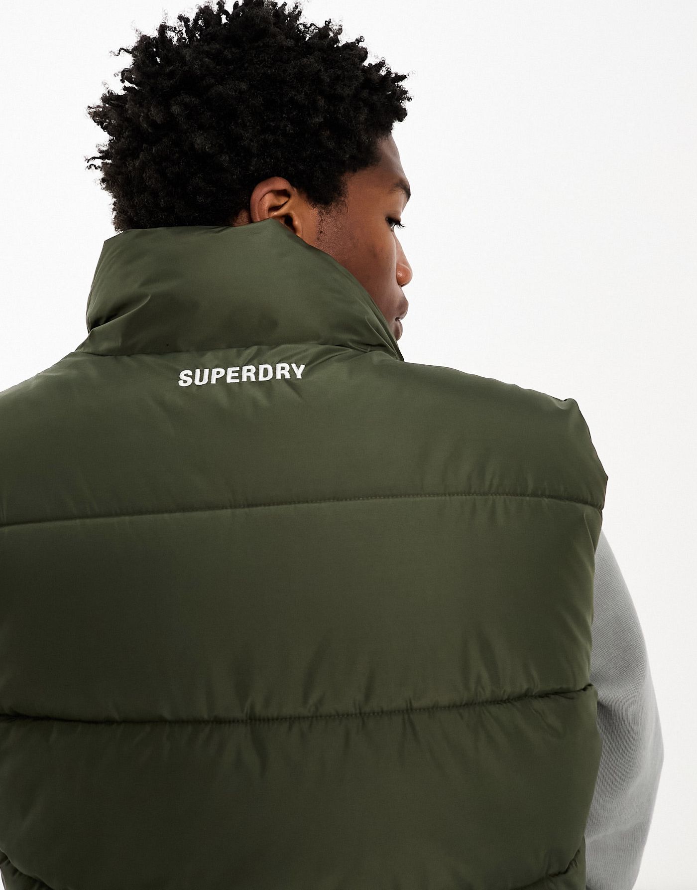 Superdry sports puffer gilet in dark green