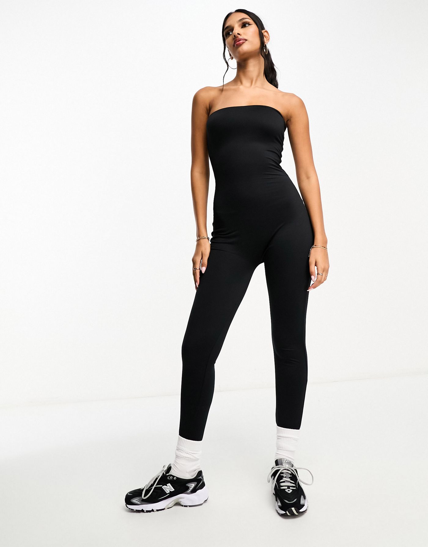 ASOS DESIGN bandeau jumpsuit in black