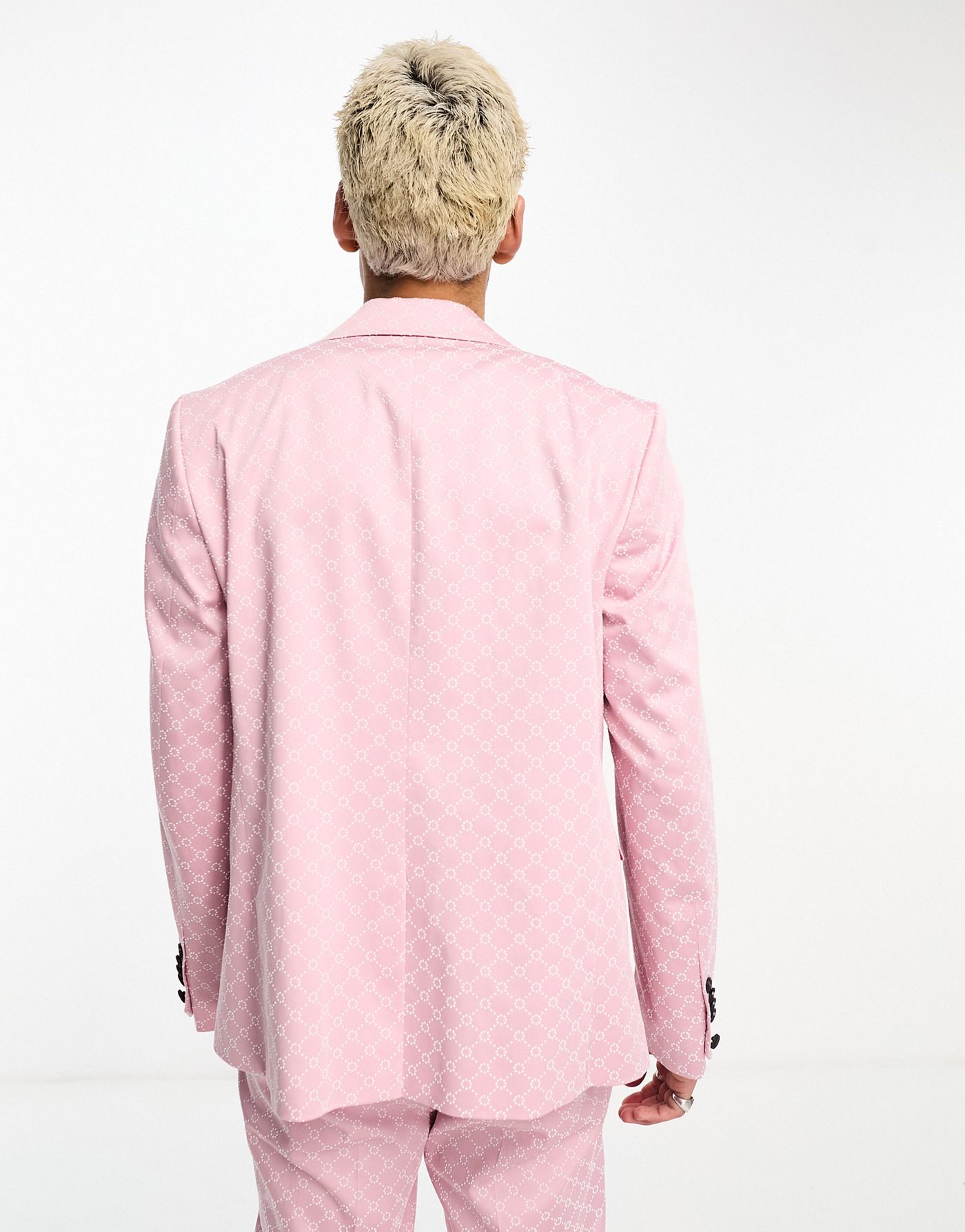 Twisted Tailor kei suit jacket in dusty pink