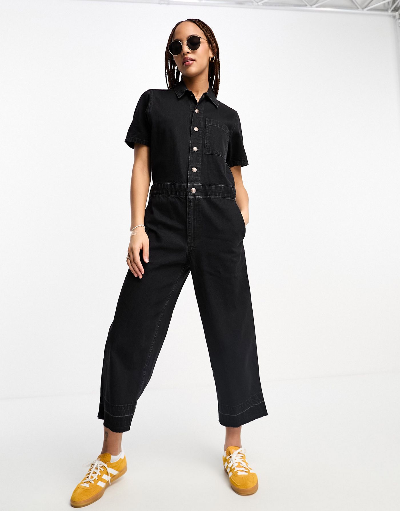 Levi's Heritage jumpsuit in black denim wash