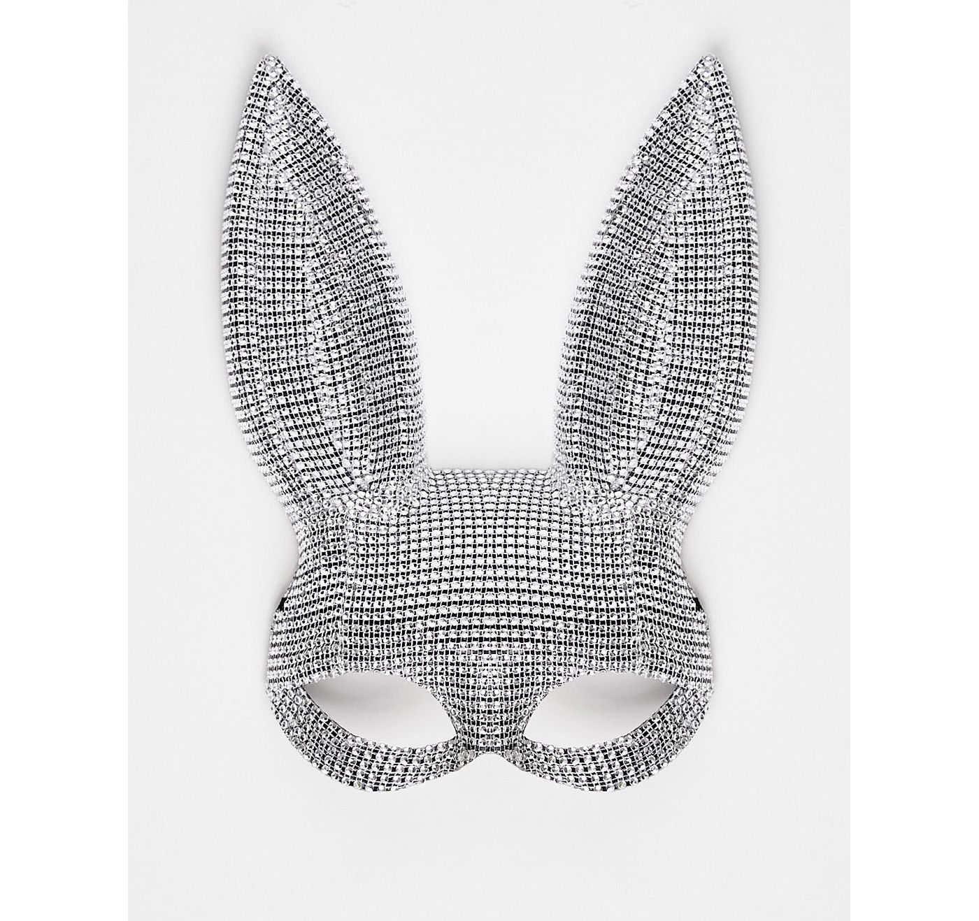 ASOS DESIGN Halloween mask with silver crystal bunny design