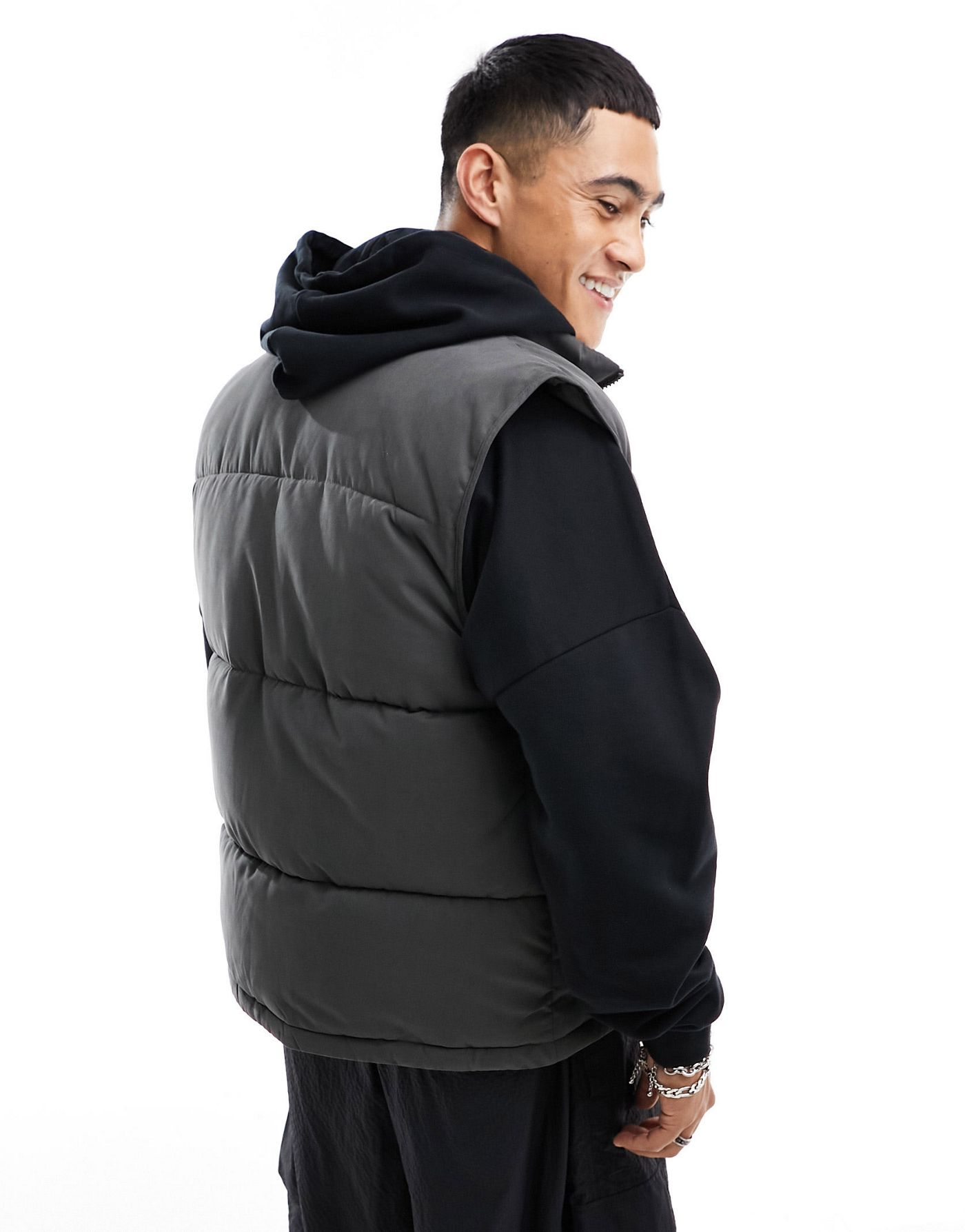 New Look patch pocket gilet in black