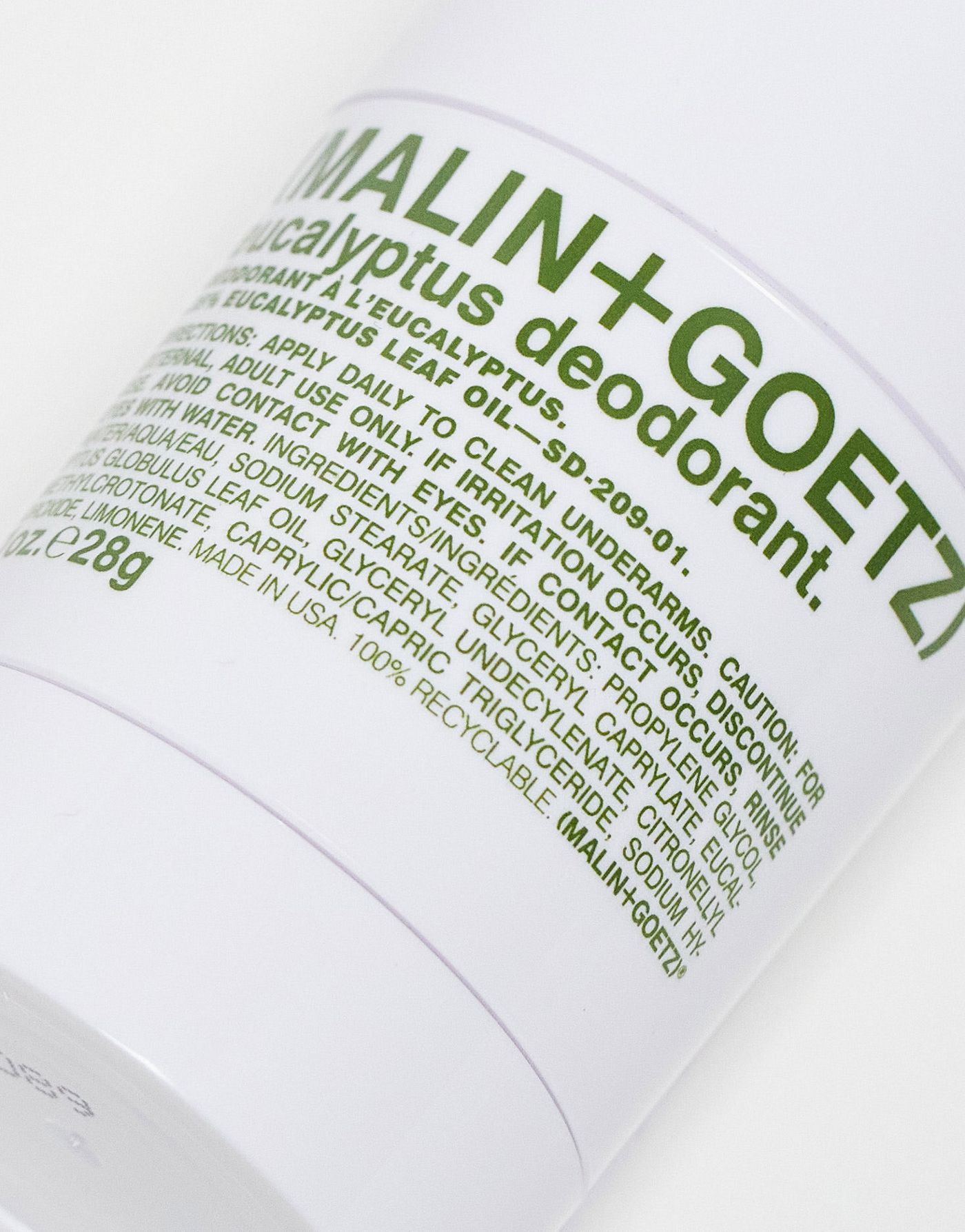 Malin + Goetz Eucalyptus Deodorant Travel 28g